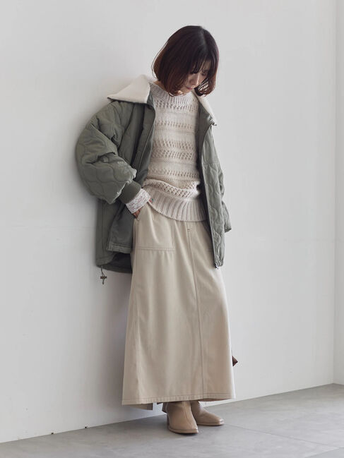 Samansa Mos2 blue「コーデュロイスカート」|スカート|