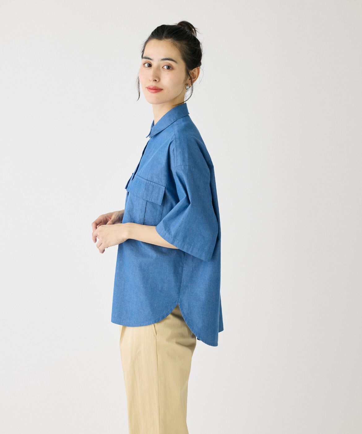 I.T.'S international「ライトデニムワークポケットシャツ」|シャツ・ブラウス|