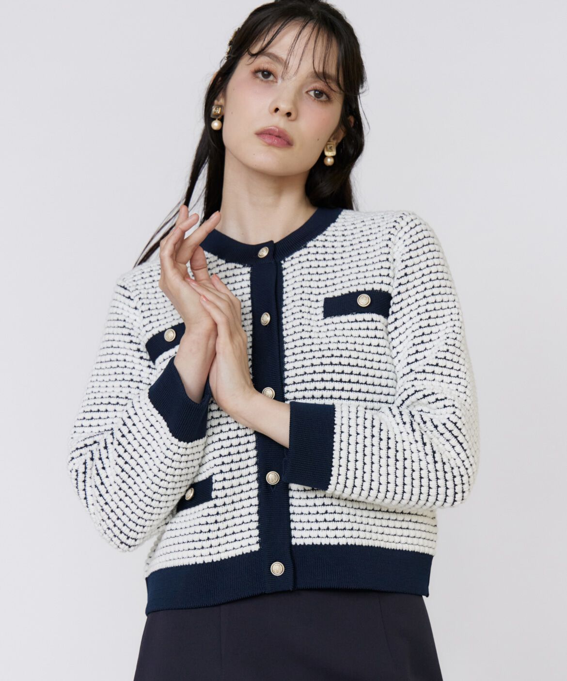 Maglie le cassetto「バルキーニットジャケット」|カーディガン|