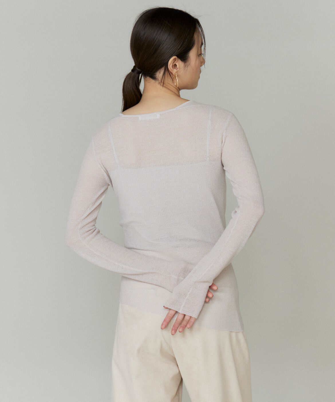 la veille by SUPERIOR CLOSET「シアーギャザープルオーバー」|ニット・セーター|