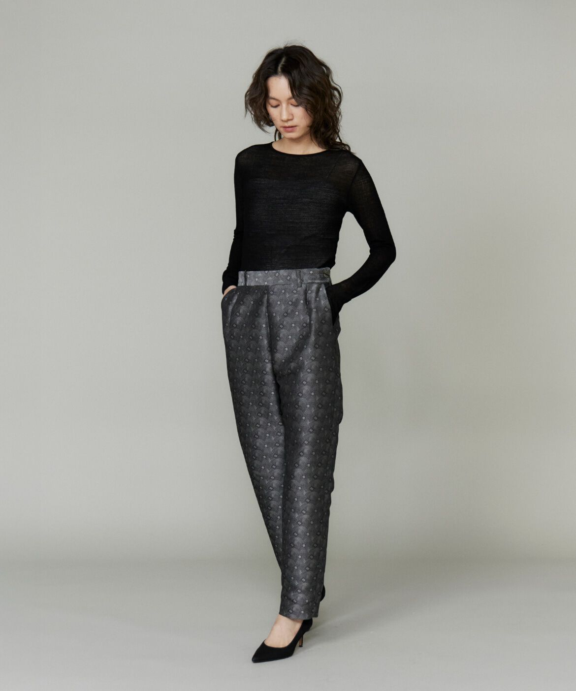 la veille by SUPERIOR CLOSET「シアーギャザープルオーバー」|ニット・セーター|