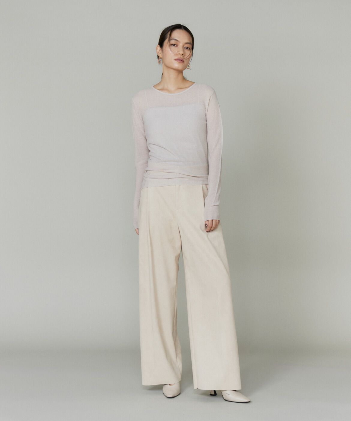 la veille by SUPERIOR CLOSET「シアーギャザープルオーバー」|ニット・セーター|