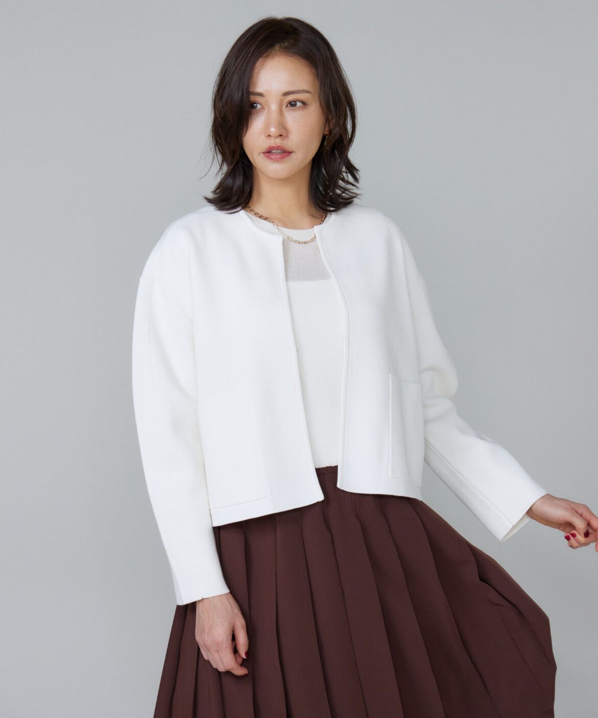 Le Souk「ミラノリブフォルムカーディガン」|カーディガン|