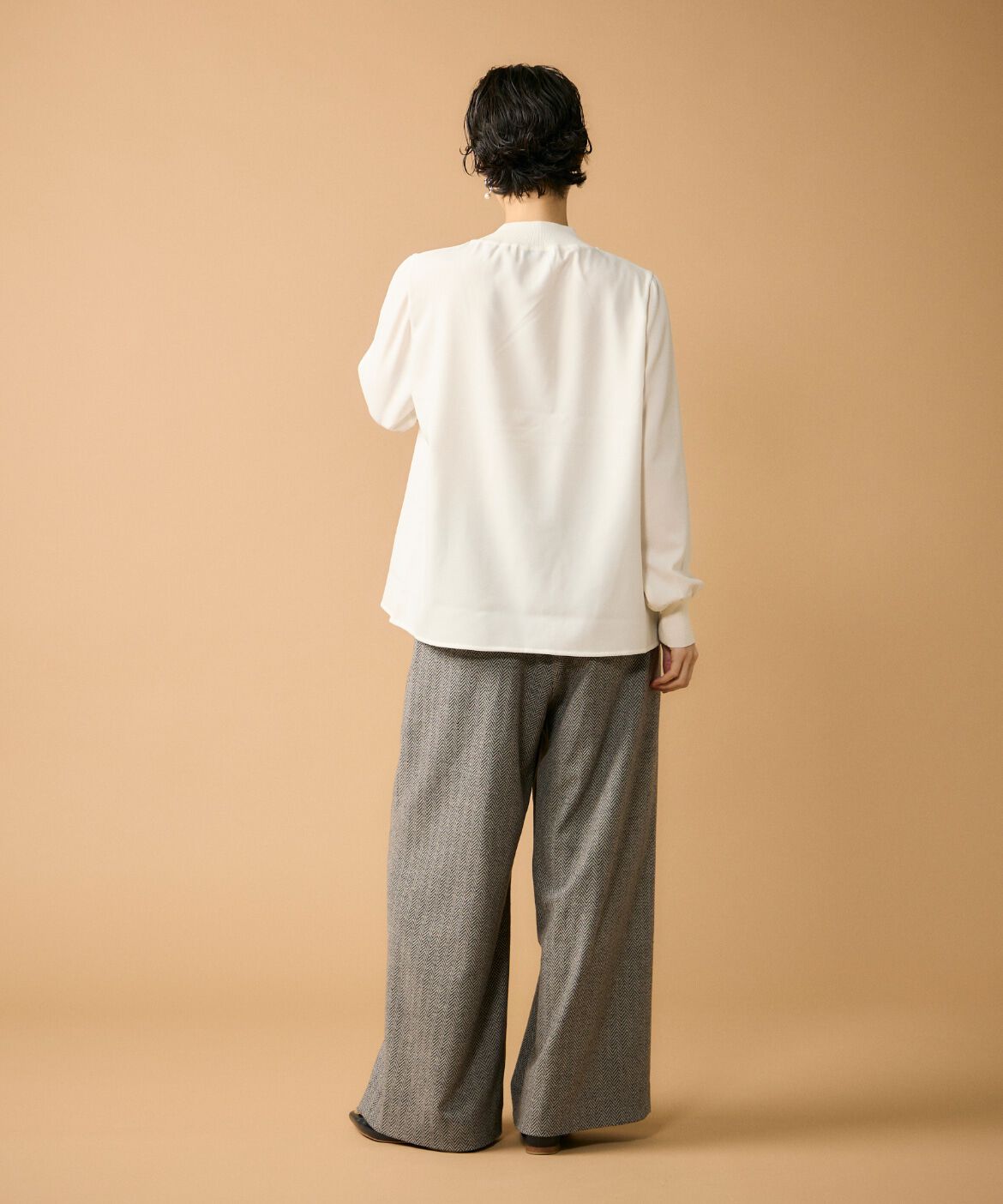 Le Souk「《大きいサイズ》リブボトルネックプルオーバー」|Tシャツ・カットソー|