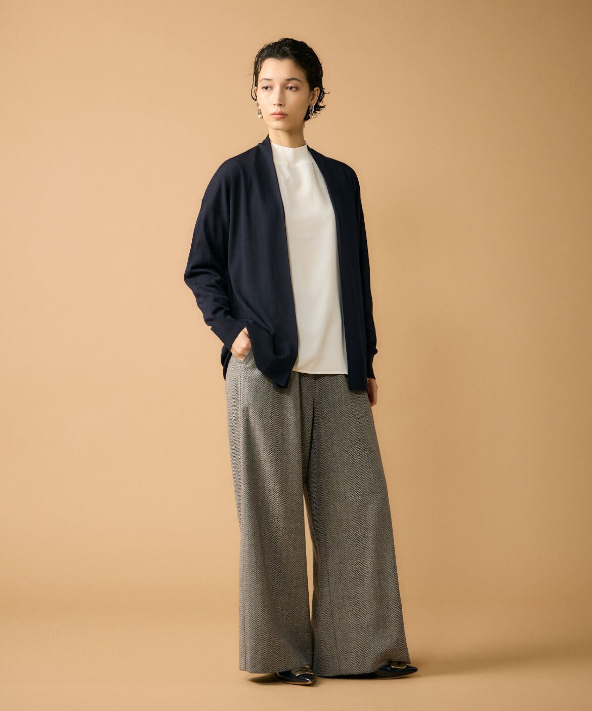 Le Souk「《大きいサイズ》リブボトルネックプルオーバー」|Tシャツ・カットソー|