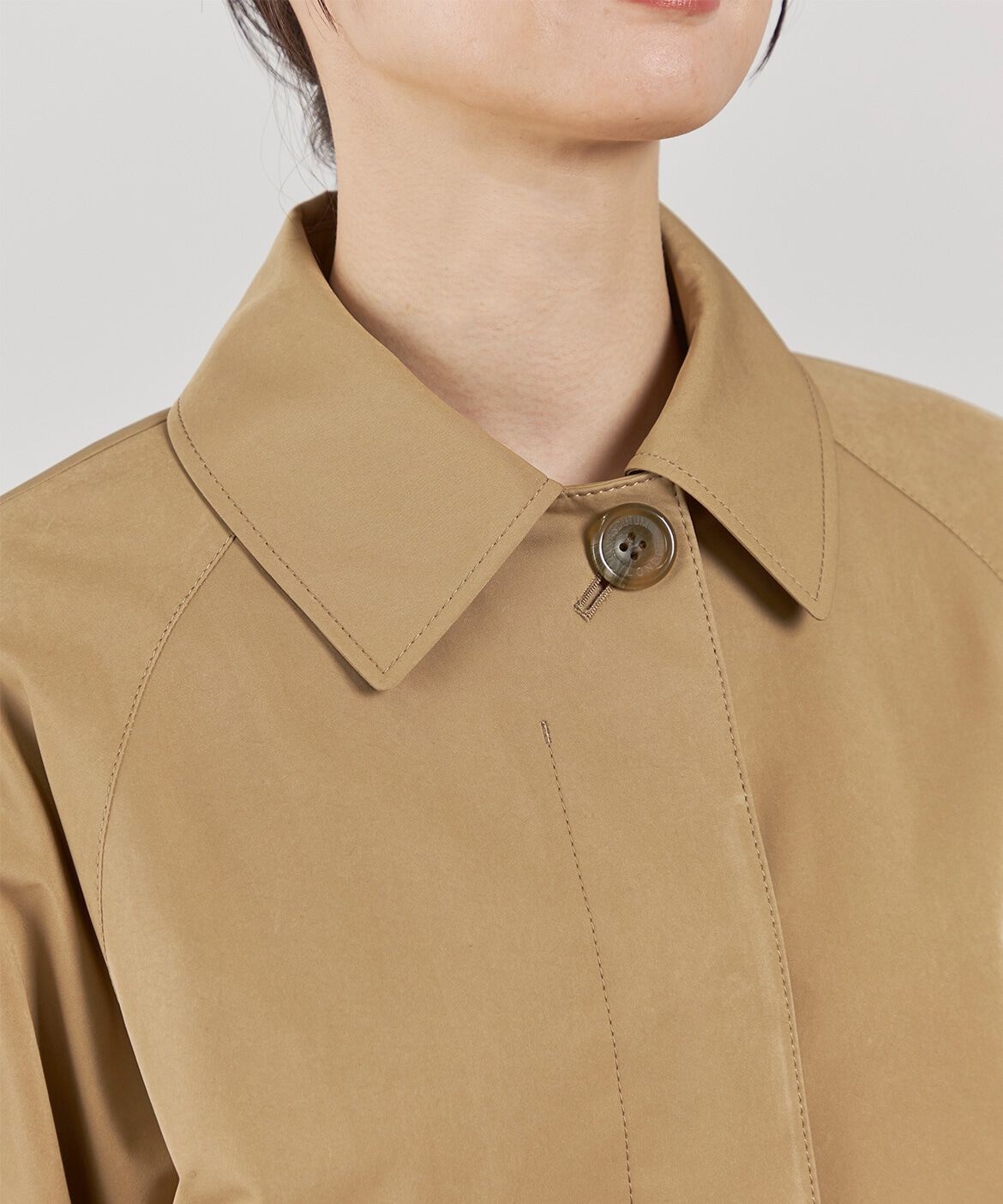 INED「コクーンシルエットステンカラーコート《Aquascutum》」|ステンカラーコート|