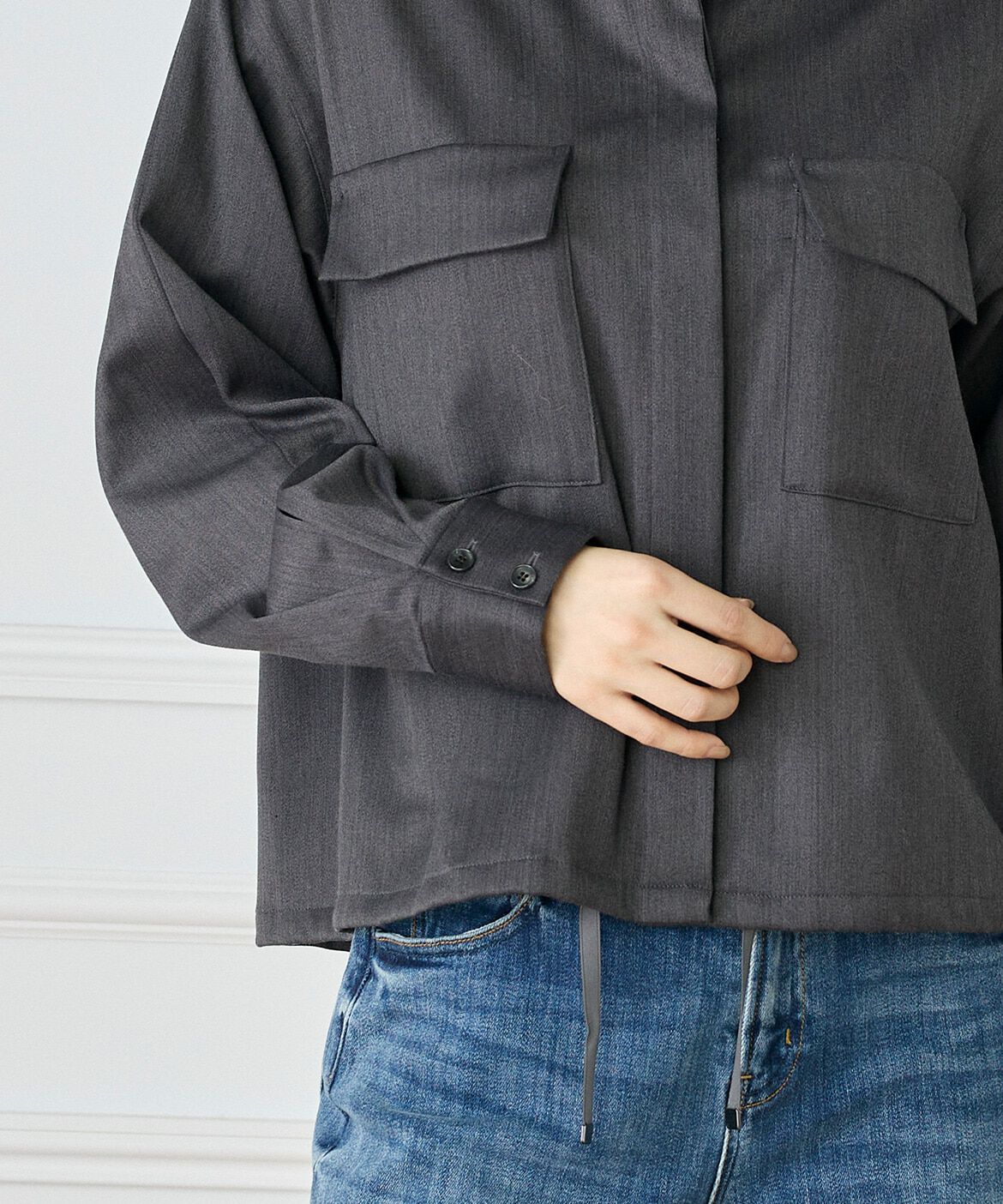 INED「《大きいサイズ》2WAYブラウス」|シャツ・ブラウス|