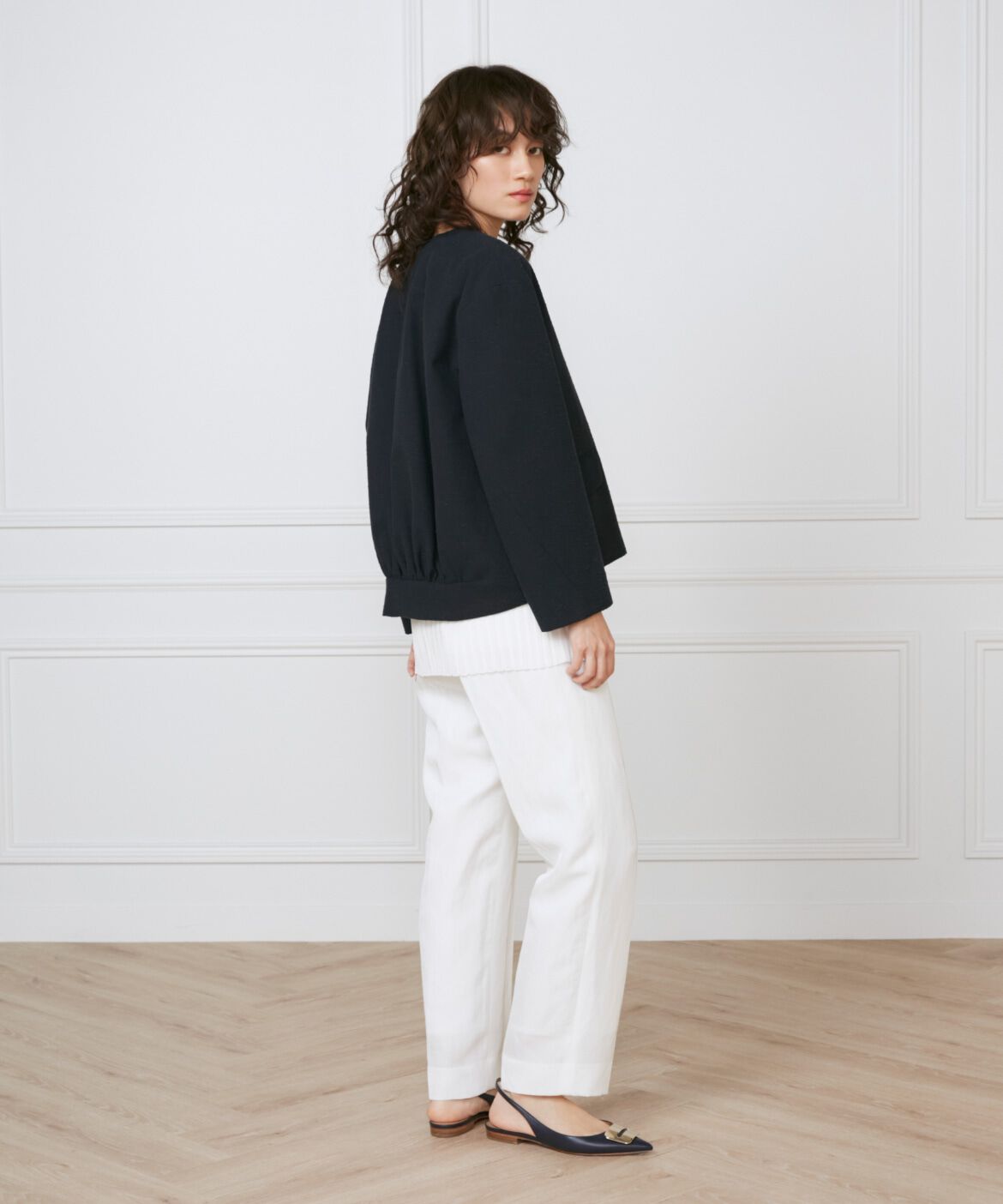 INED「《大きいサイズ》フロントジップブルゾン《la veille by SUPERIOR CLOSET》」|その他|