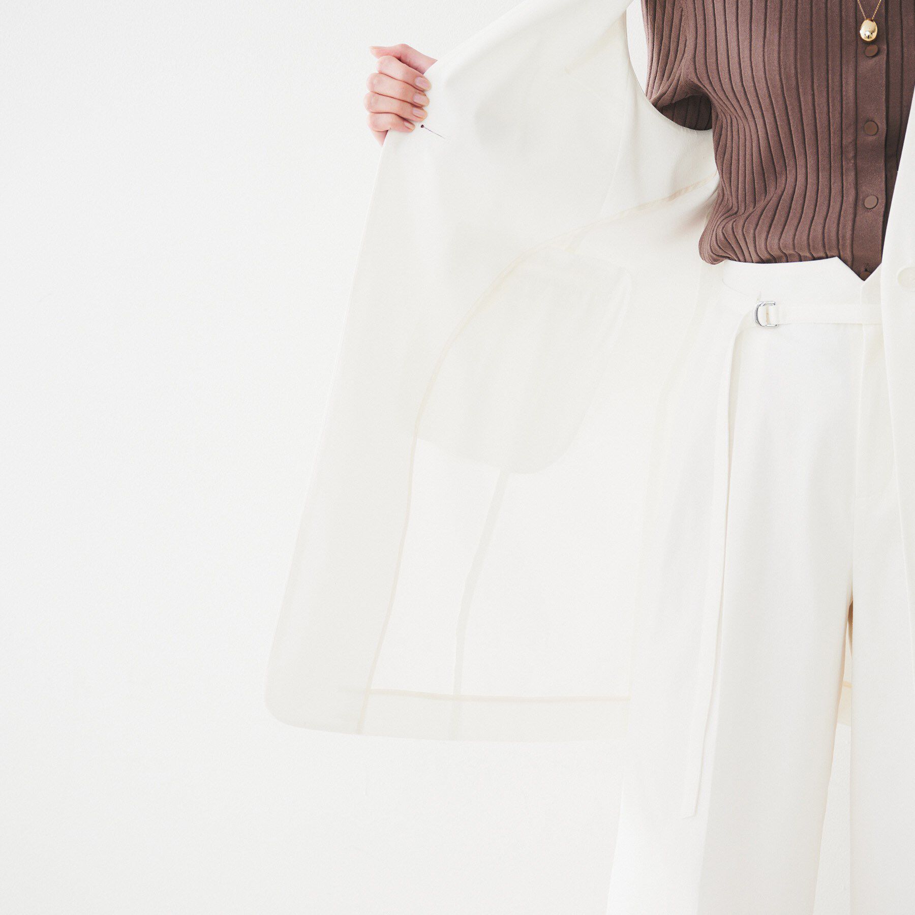 UNTITLED「【セットアップ可能／オンオフ】ラミー混カラーレスジレ」|ベスト・ジレ|