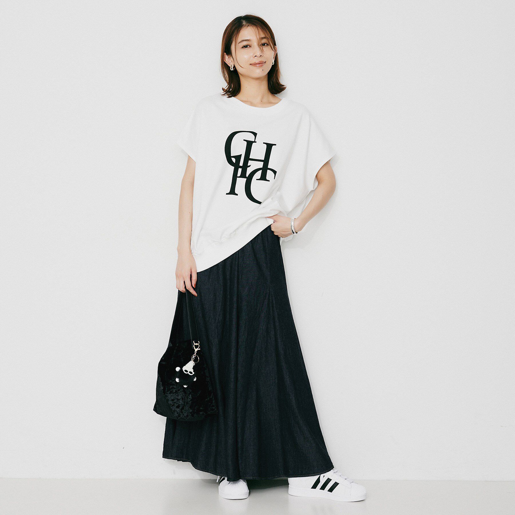 UNTITLED「【Munich】デニムマキシフレアスカート」|スカート|