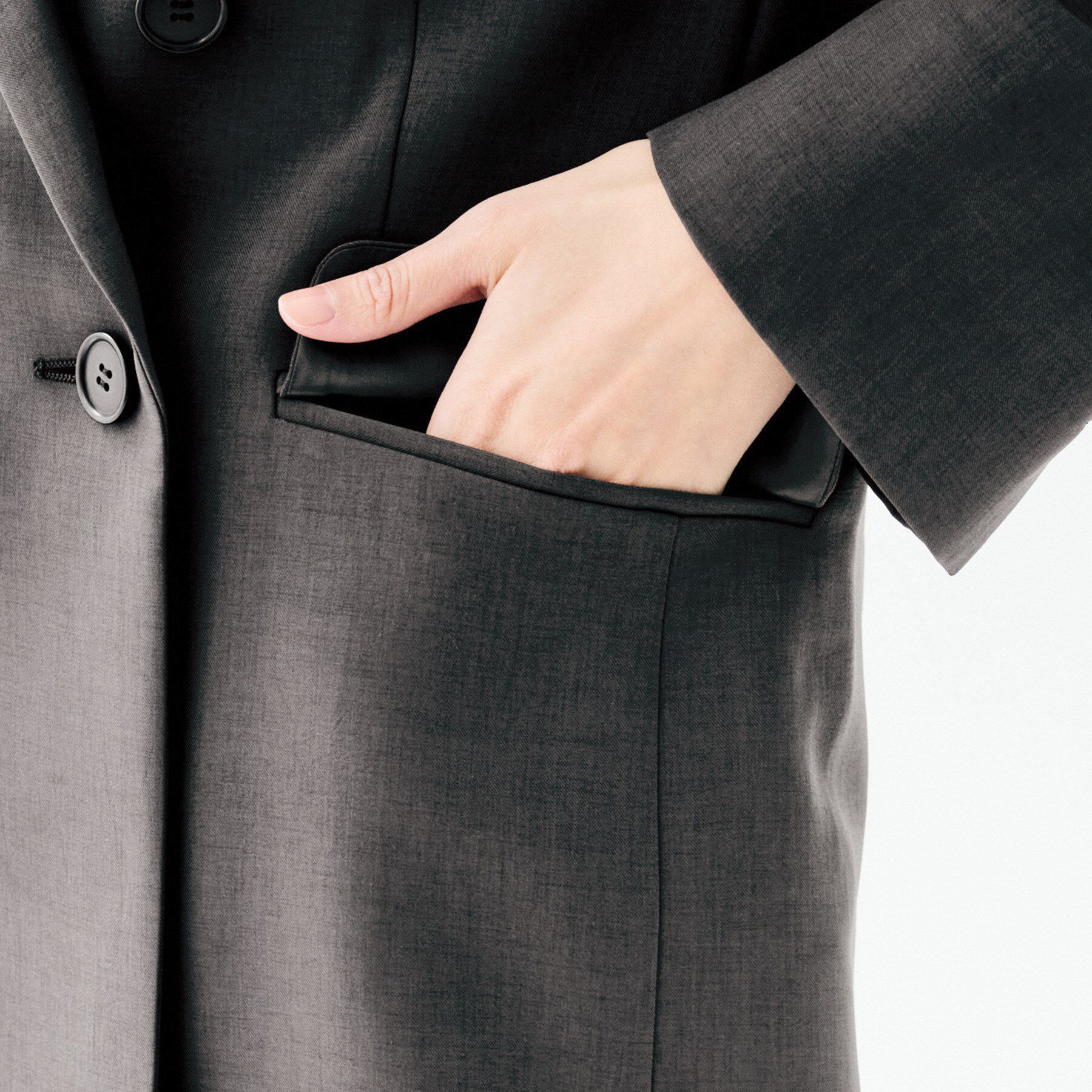 UNTITLED「【接触令感/UVカット/洗える】エアリー ダブルブレストジャケット」|テーラードジャケット|