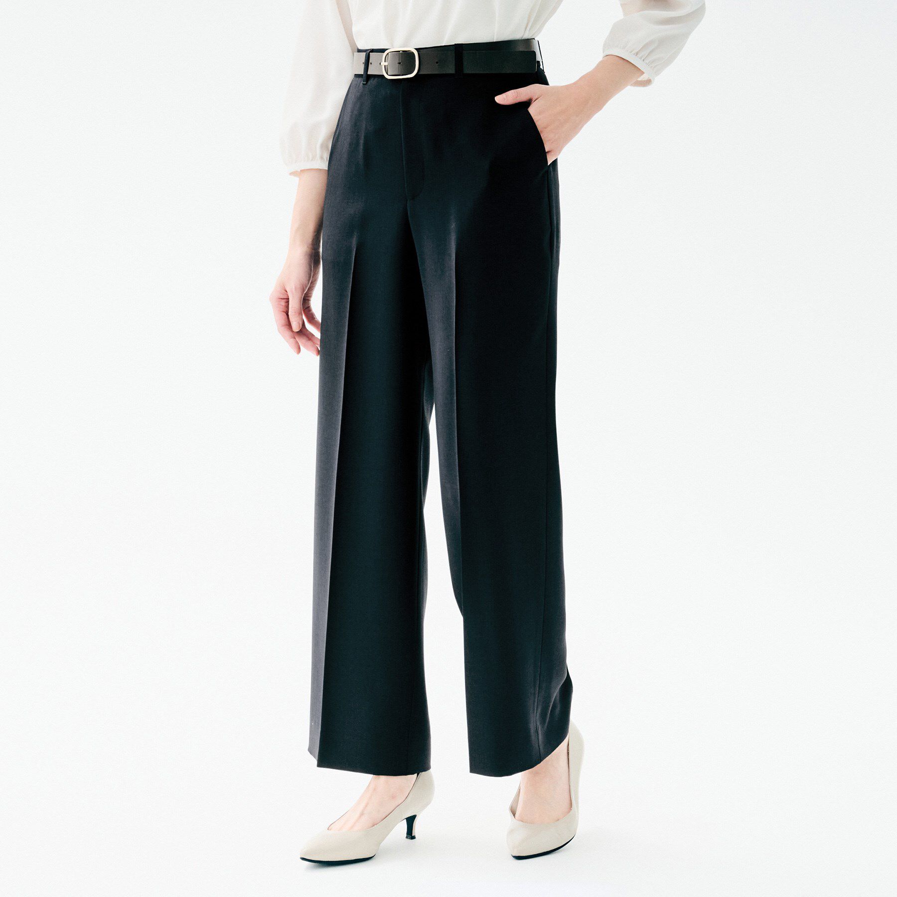 UNTITLED「【イージーケア/接触令感/UVカット】エアリー ワイドパンツ」|その他|