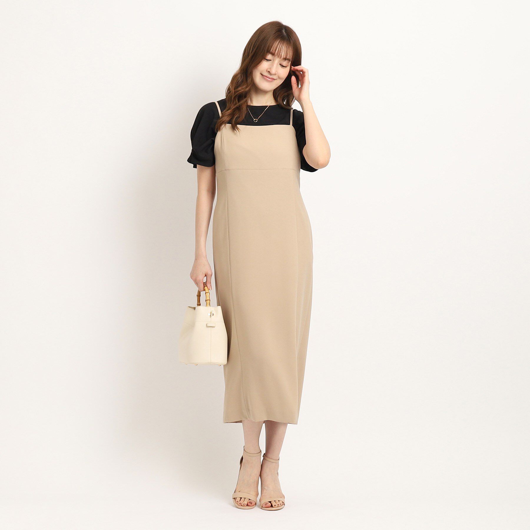 COUP DE CHANCE「【洗える／日本製／アジャスター付】キャミワンピース」|ワンピース|