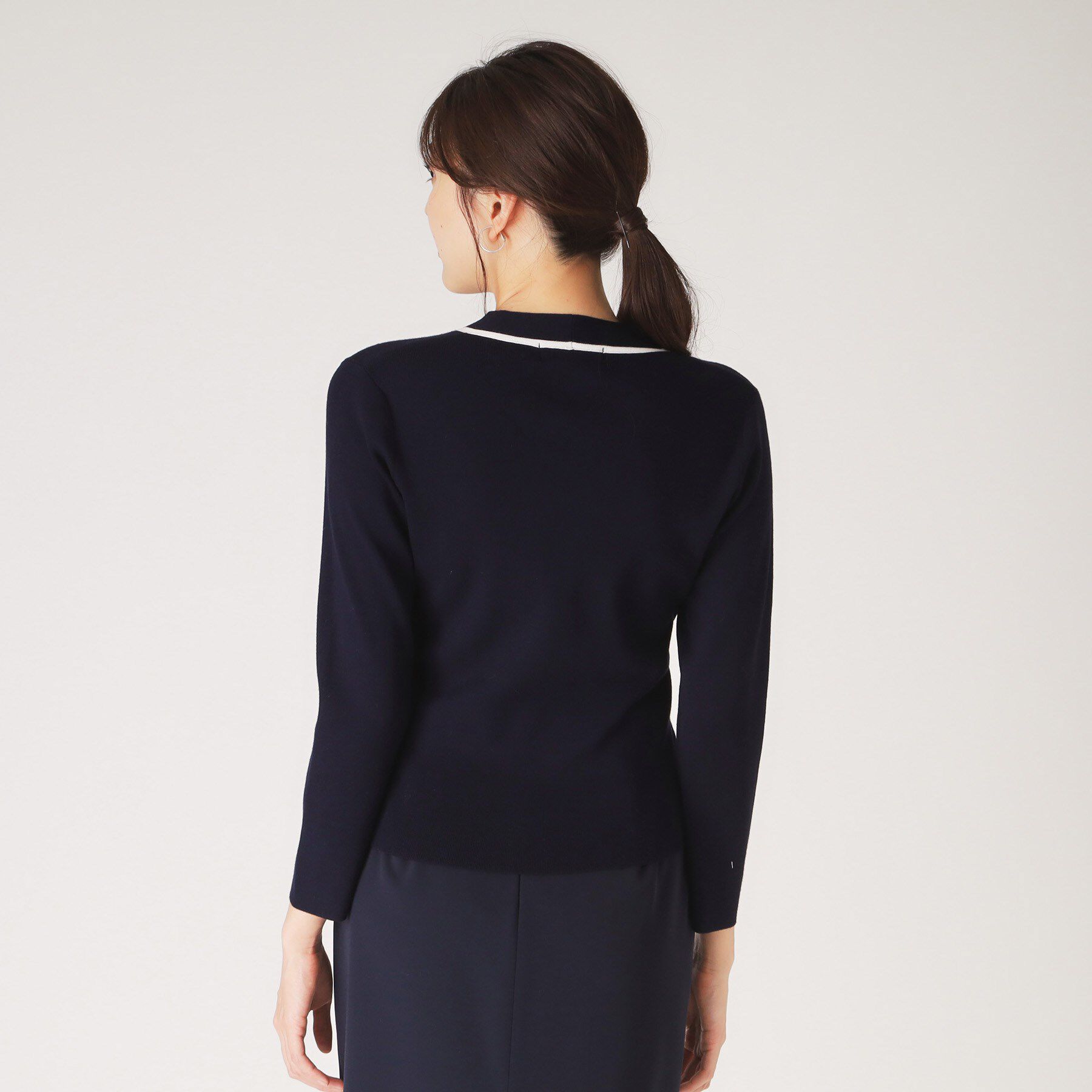 COUP DE CHANCE「【洗える】配色ボウタイのニットトップス」|Tシャツ・カットソー|