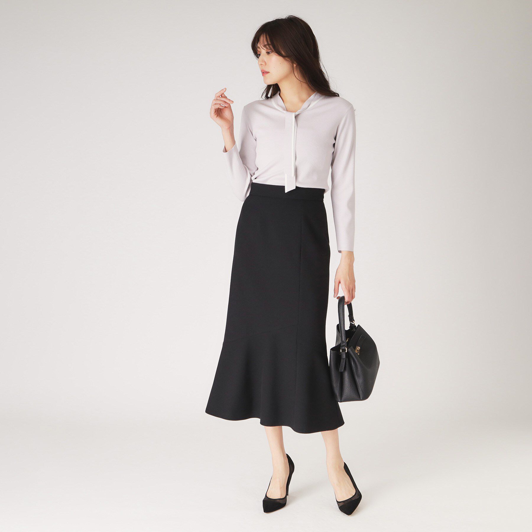 COUP DE CHANCE「【洗える】配色ボウタイのニットトップス」|Tシャツ・カットソー|