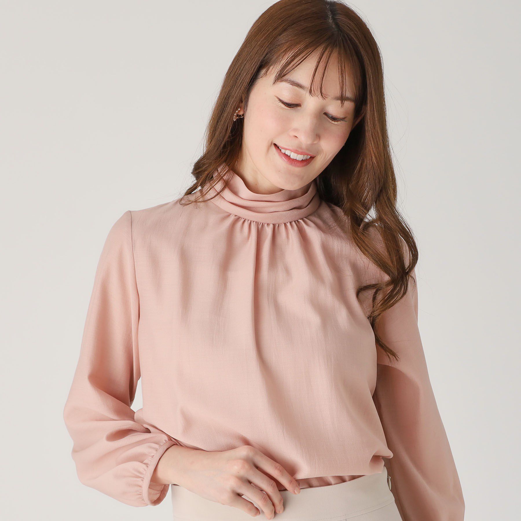 COUP DE CHANCE「【洗える／日本製】ねじりデザインブラウス」|シャツ・ブラウス|ピンク(071)