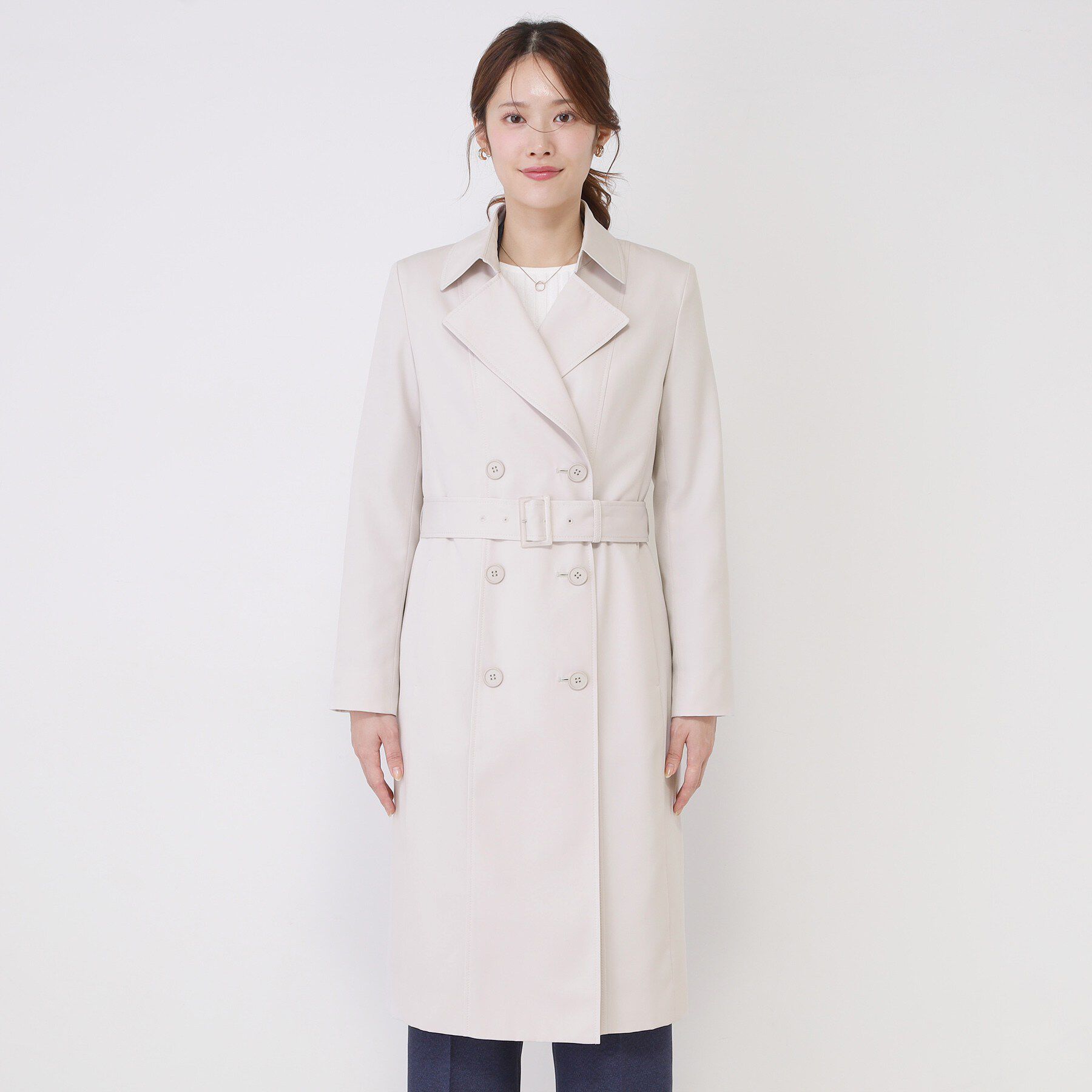 COUP DE CHANCE「【撥水／細見えシルエット】きれいめトレンチコート」|トレンチコート|