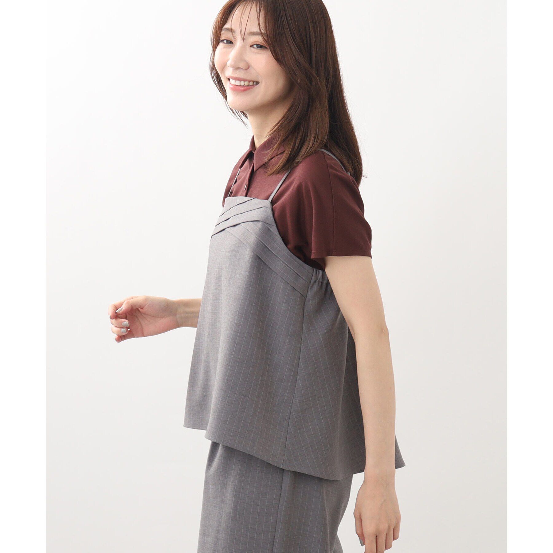 Reflect「【マシンウォッシュ／セットアップ可能】キャミソールデザインベスト」|キャミソール|