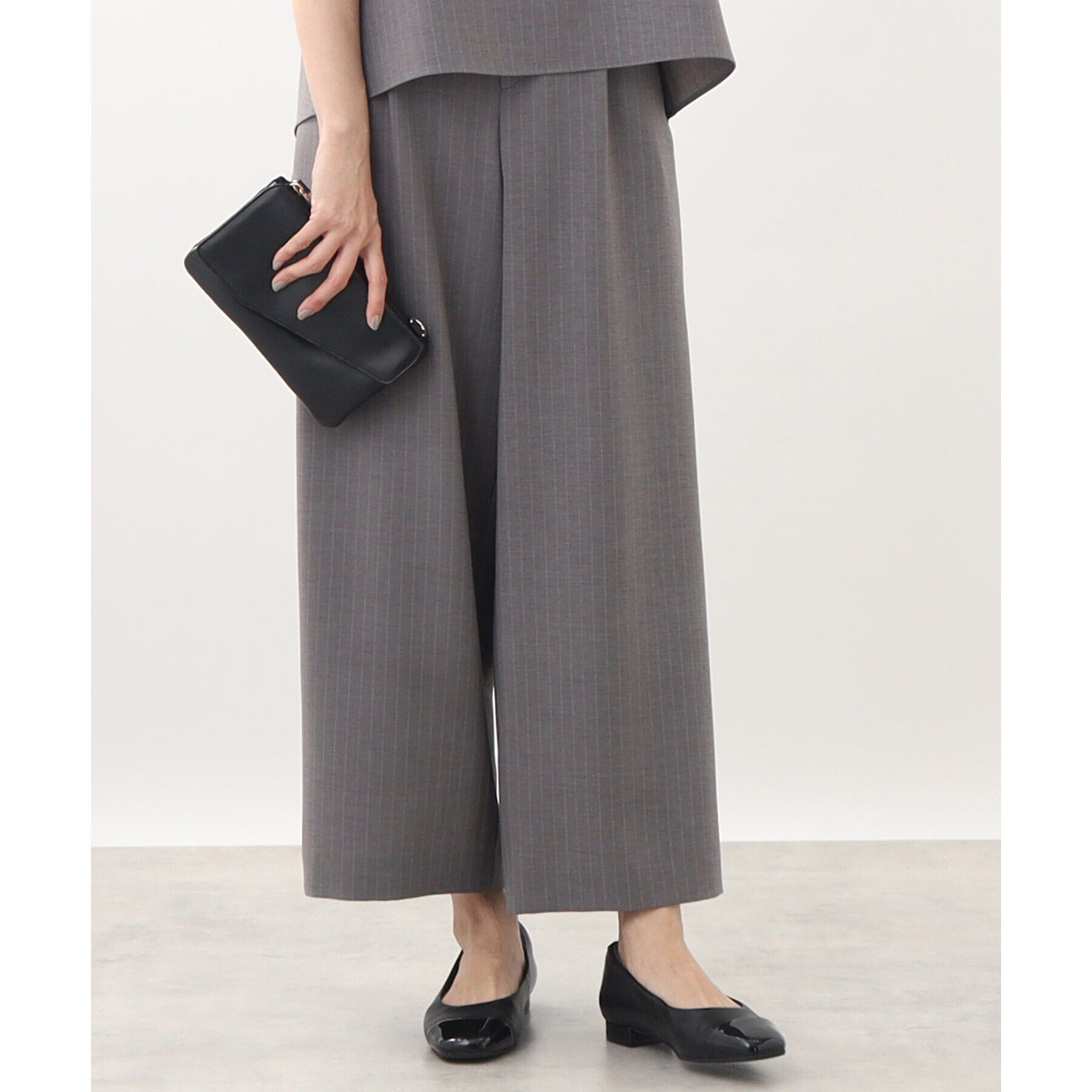 Reflect「【マシンウォッシュ／セットアップ可能】ワイドシルエットパンツ」|その他|チャコールグレー(3