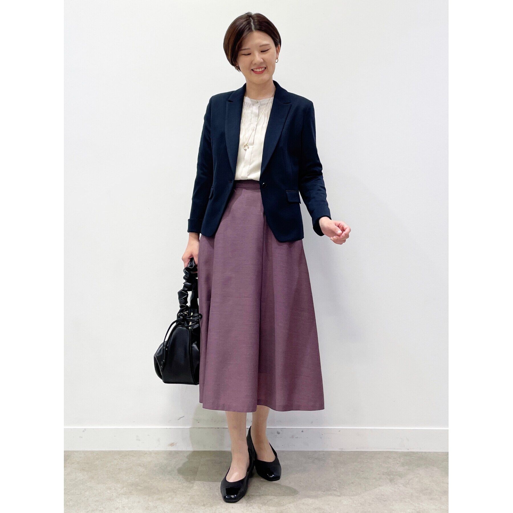 Reflect「【手洗い可】シャンブレーカラースカート」|スカート|