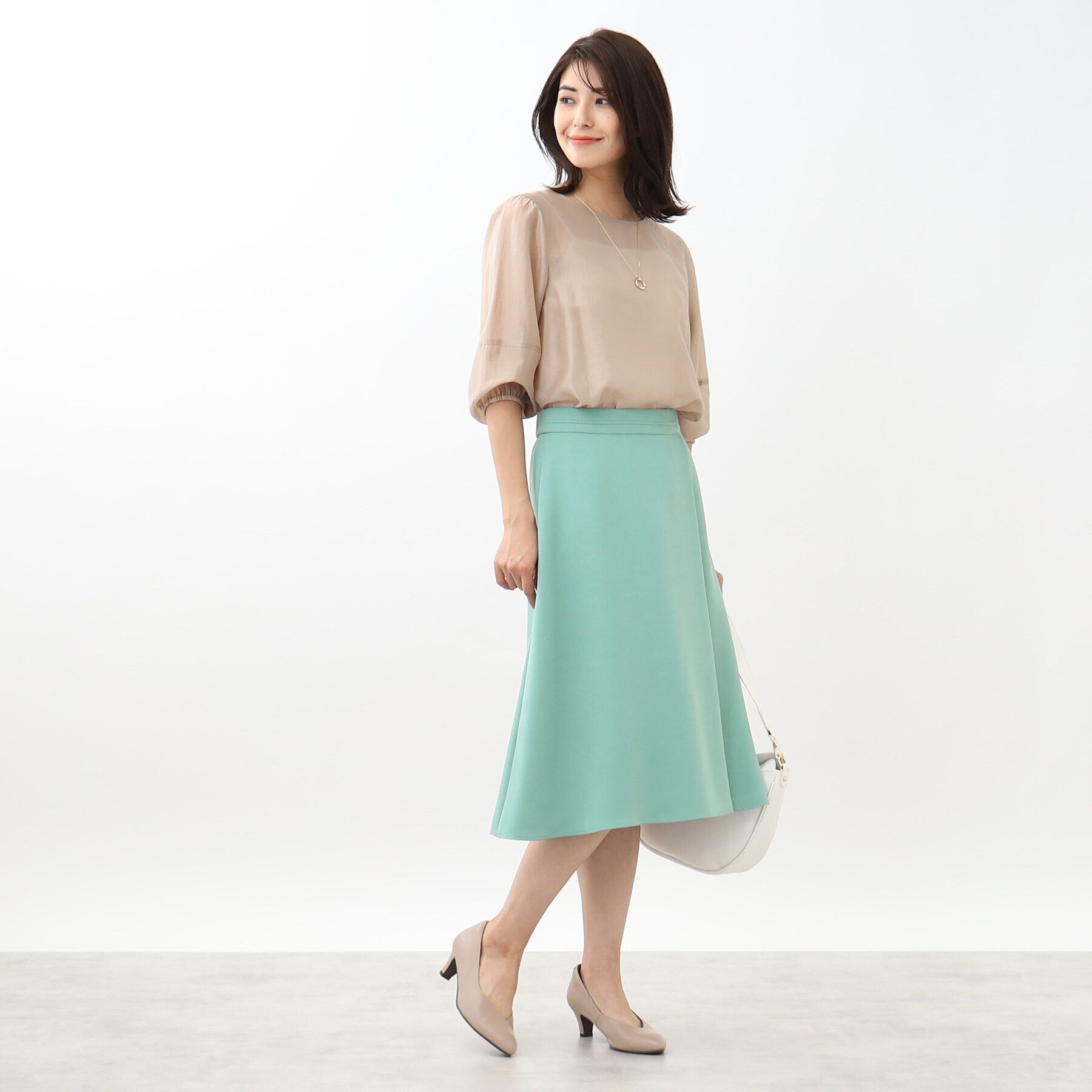 Reflect「【WEB限定カラーあり／マシンウォッシュ】サテンフレアスカート」|スカート|