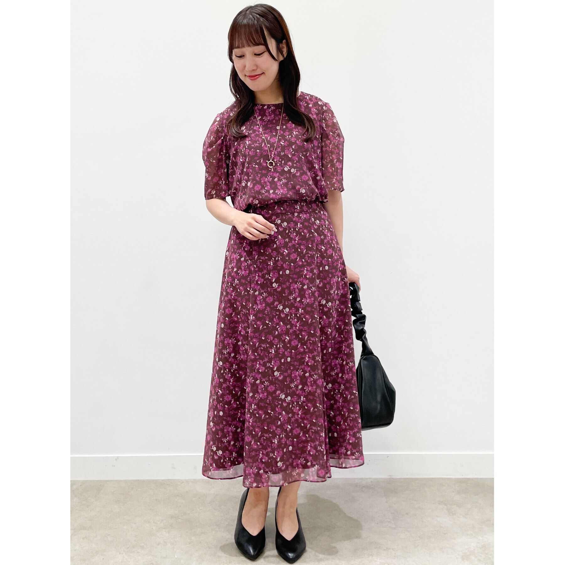 Reflect「【WEB限定カラーあり／マシンウォッシュ／セットアップ可能】フラワープリントスカート」|スカート|