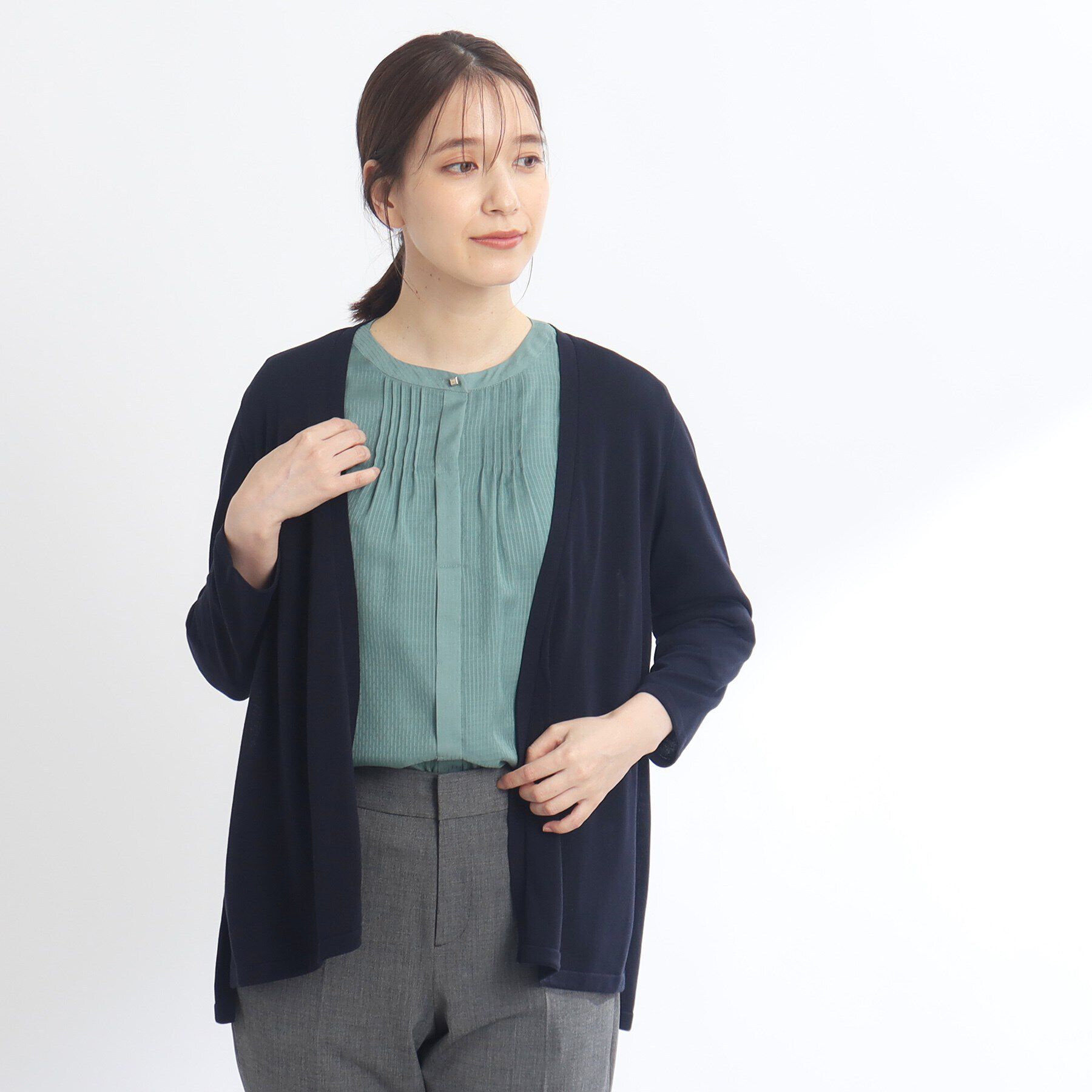 Reflect「【洗える】着流しカーディガン」|カーディガン|