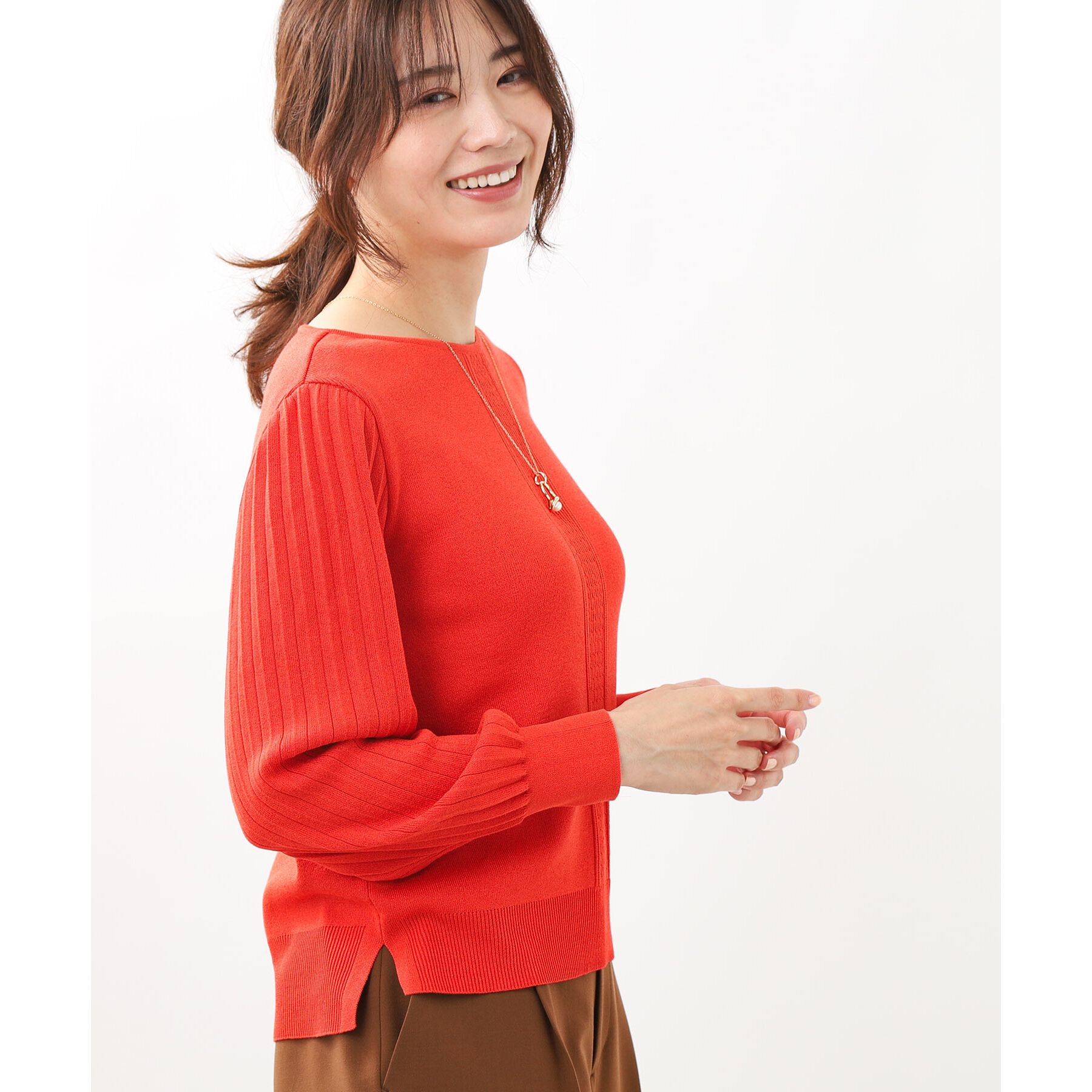 Reflect「【大人気ニットに新色登場！マイカラニット+／細見え／WEB限定カラーあり／マシンウォッシュ可／選べる」|ニット・セーター|