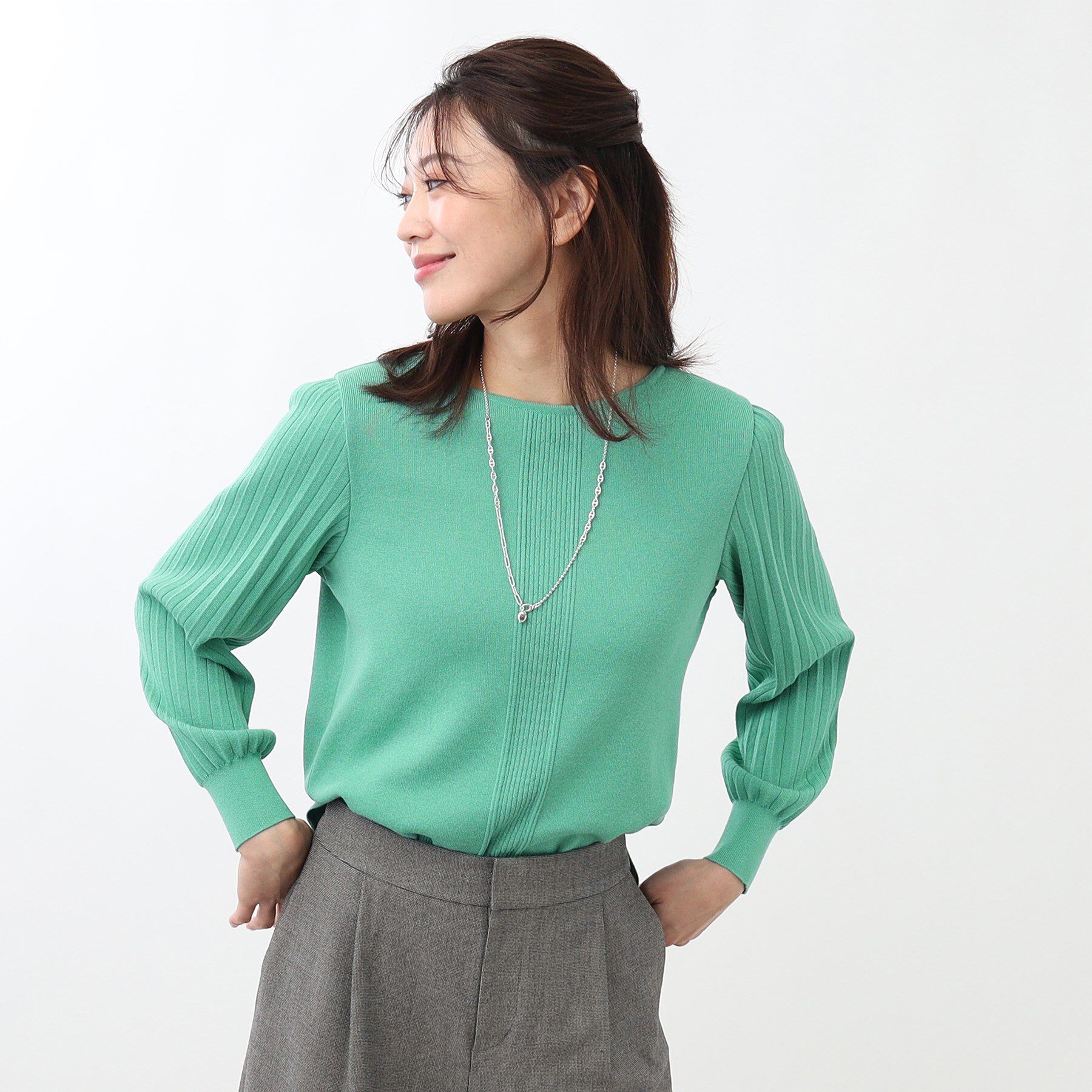 Reflect「【大人気ニットに新色登場！マイカラニット+／細見え／WEB限定カラーあり／マシンウォッシュ可／選べる」|ニット・セーター|