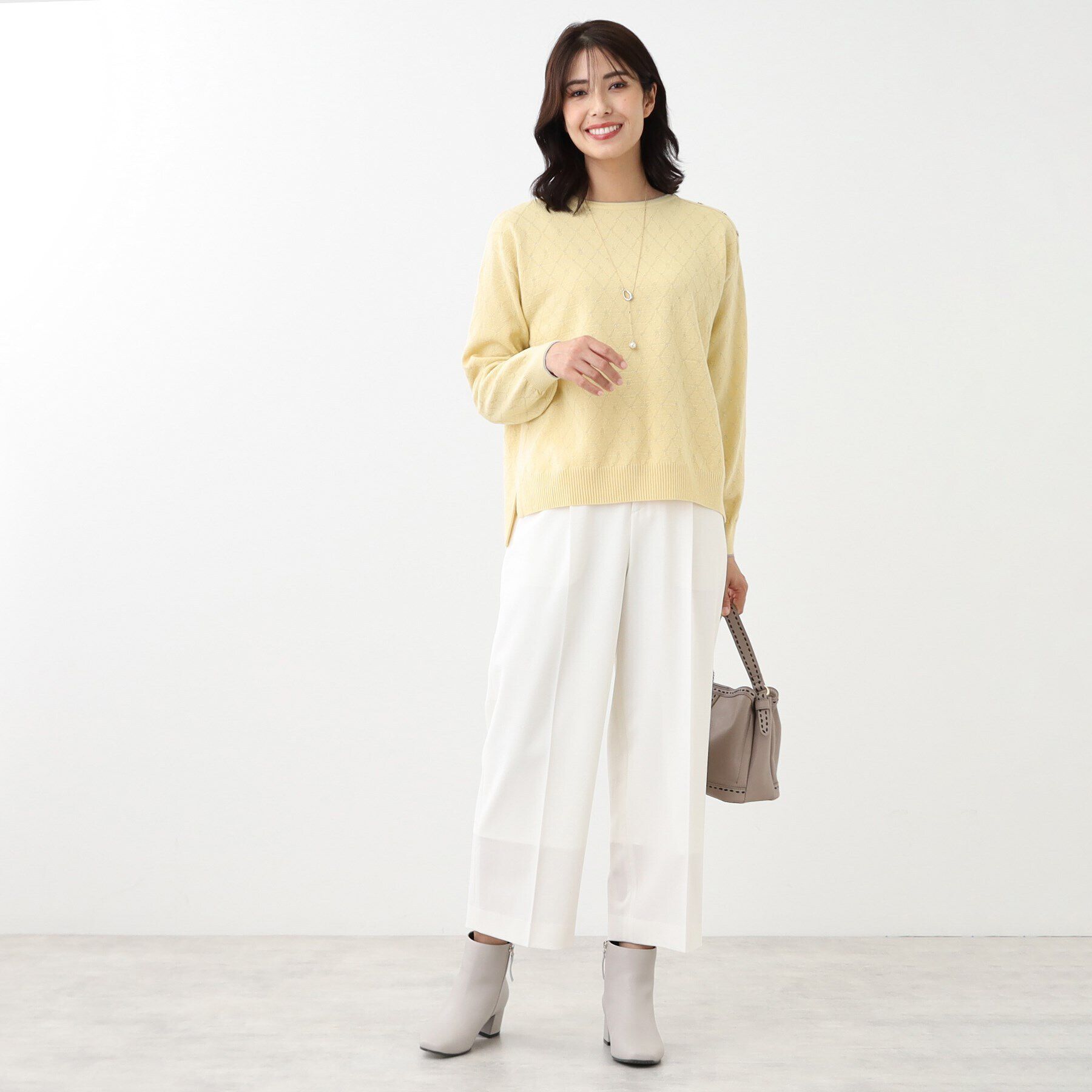 Reflect「【洗える】ラメジャカードニット」|ニット・セーター|