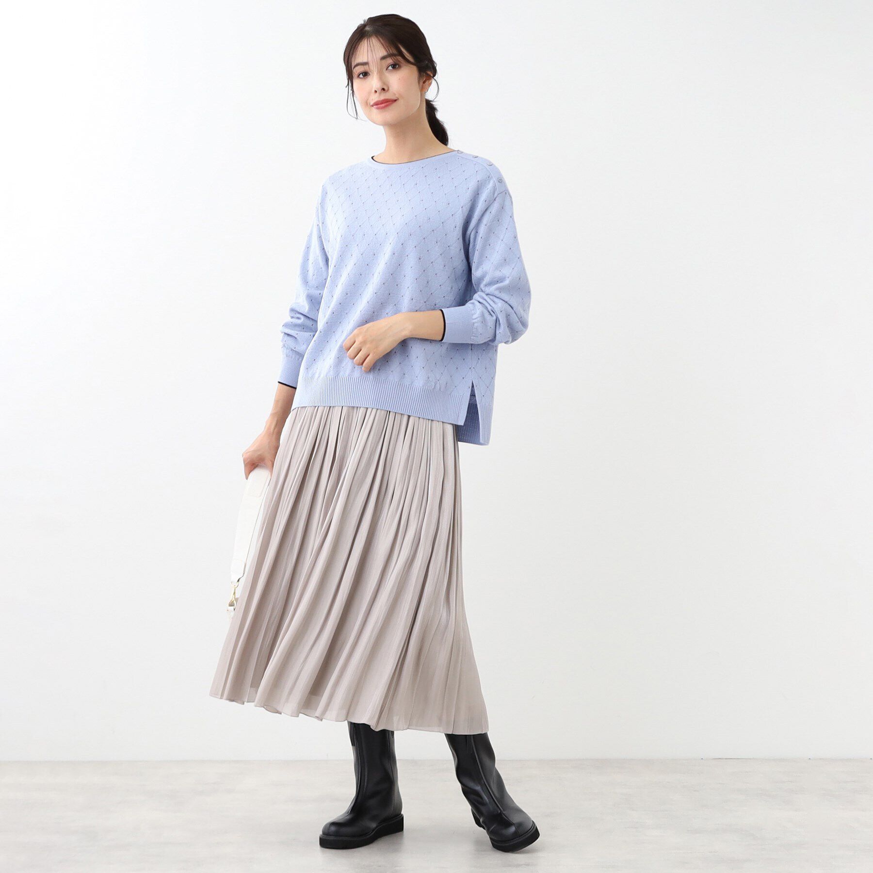 Reflect「【洗える】ラメジャカードニット」|ニット・セーター|