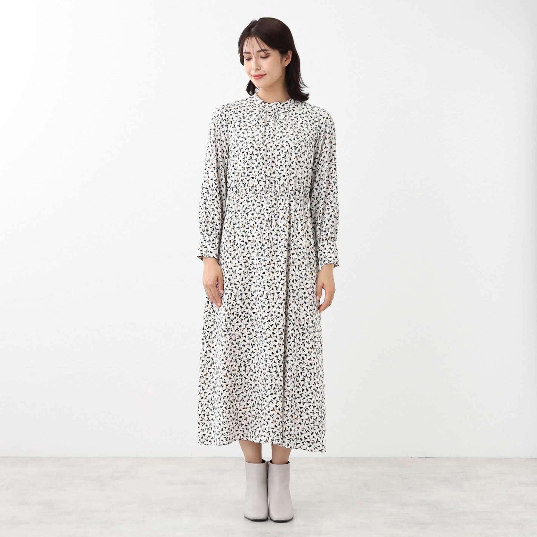 Reflect「【マシンウォッシュ可】フラワープリントワンピース」|ワンピース|