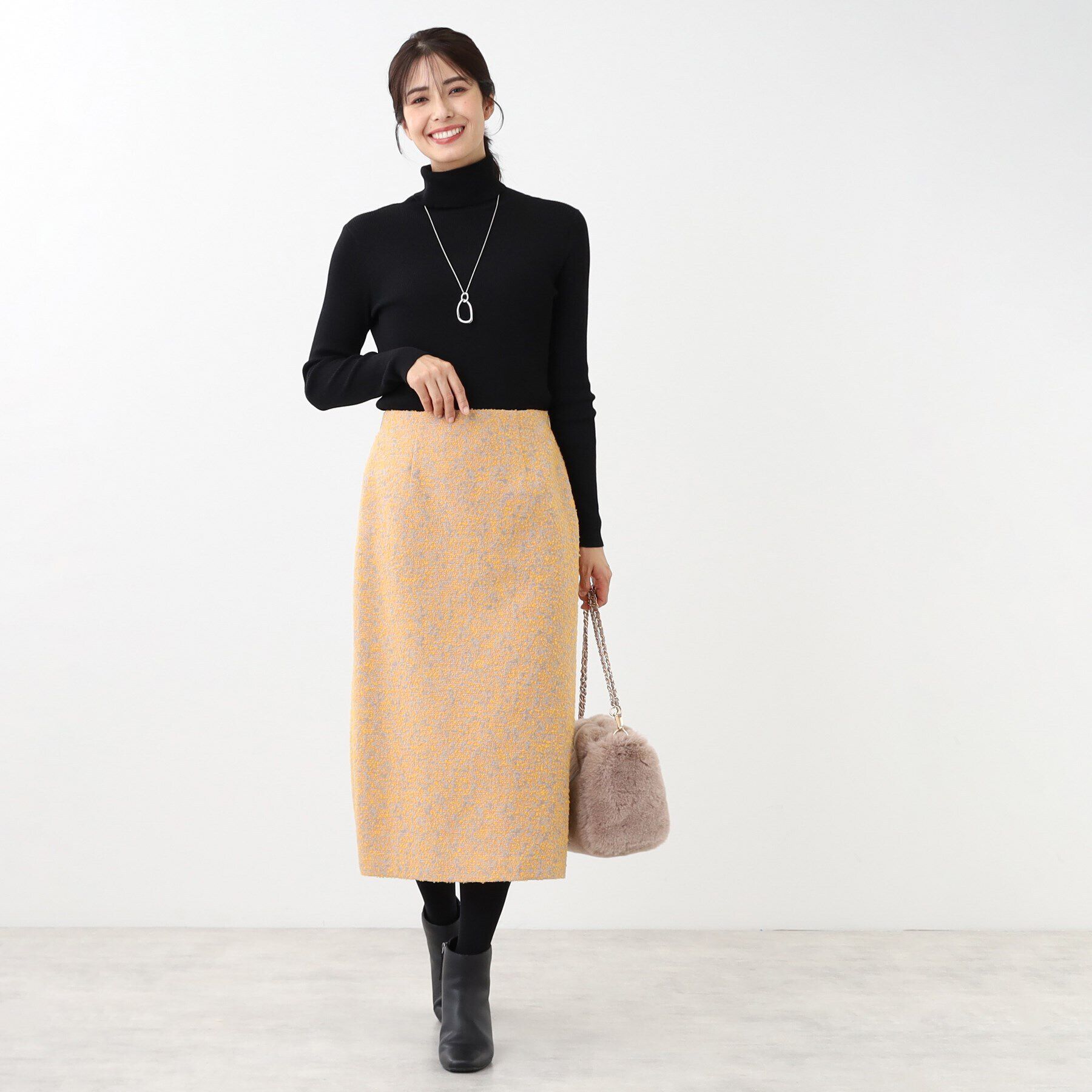 Reflect「フラワージャカードタイトスカート」|スカート|