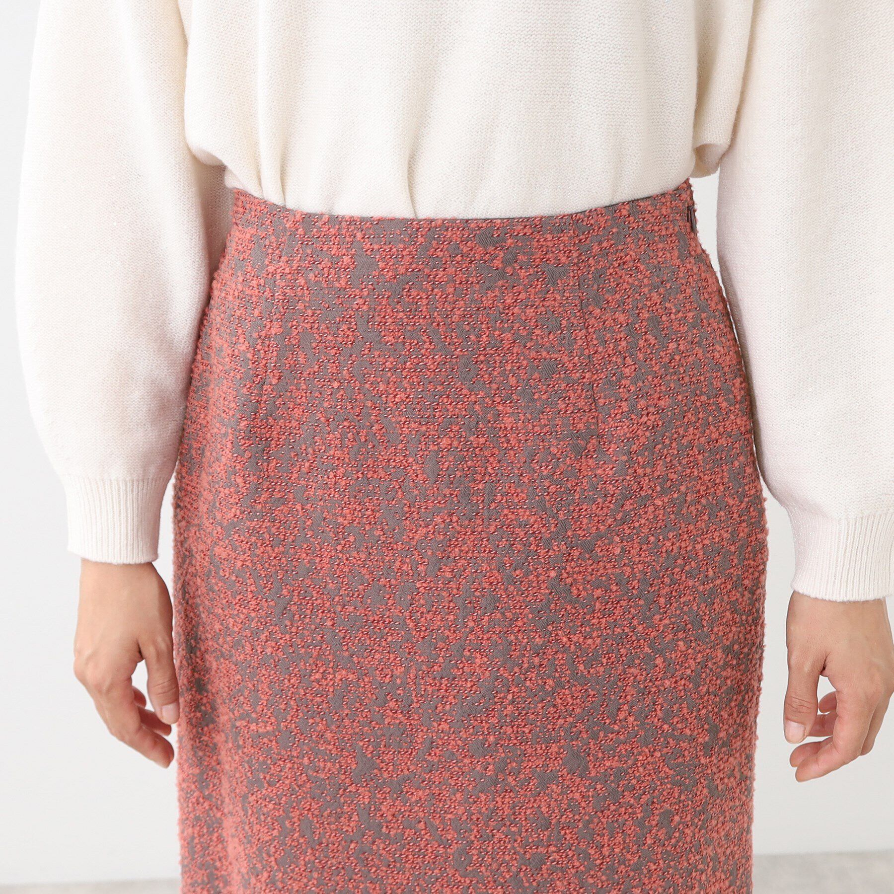 Reflect「フラワージャカードタイトスカート」|スカート|