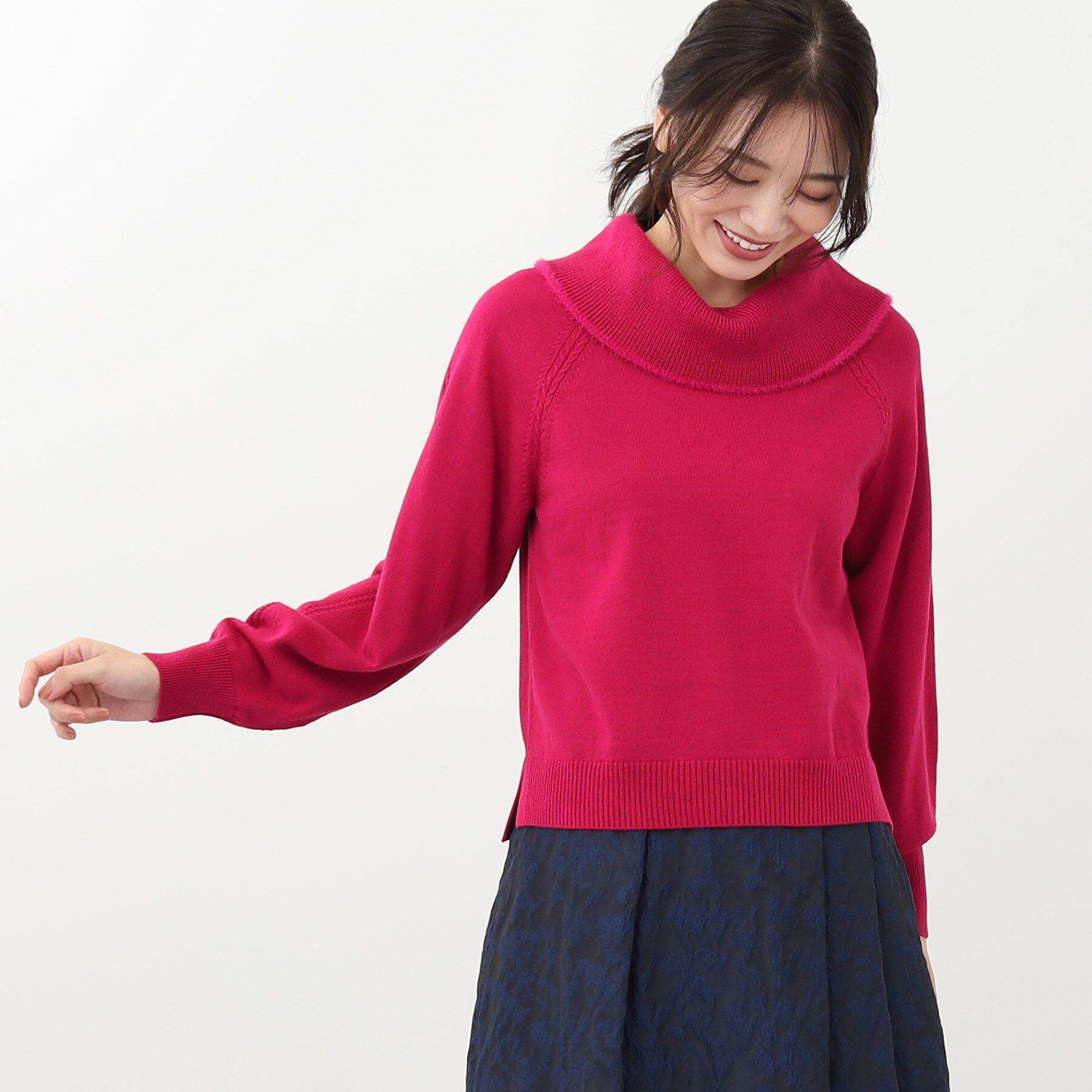 Reflect「【手洗い可】華やかオフタートルニット」|ニット・セーター|