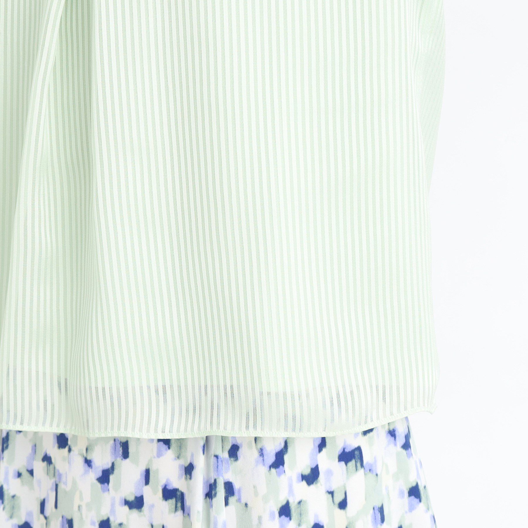 Reflect「【手洗い可】シアーシャドーストライプブラウス」|シャツ・ブラウス|