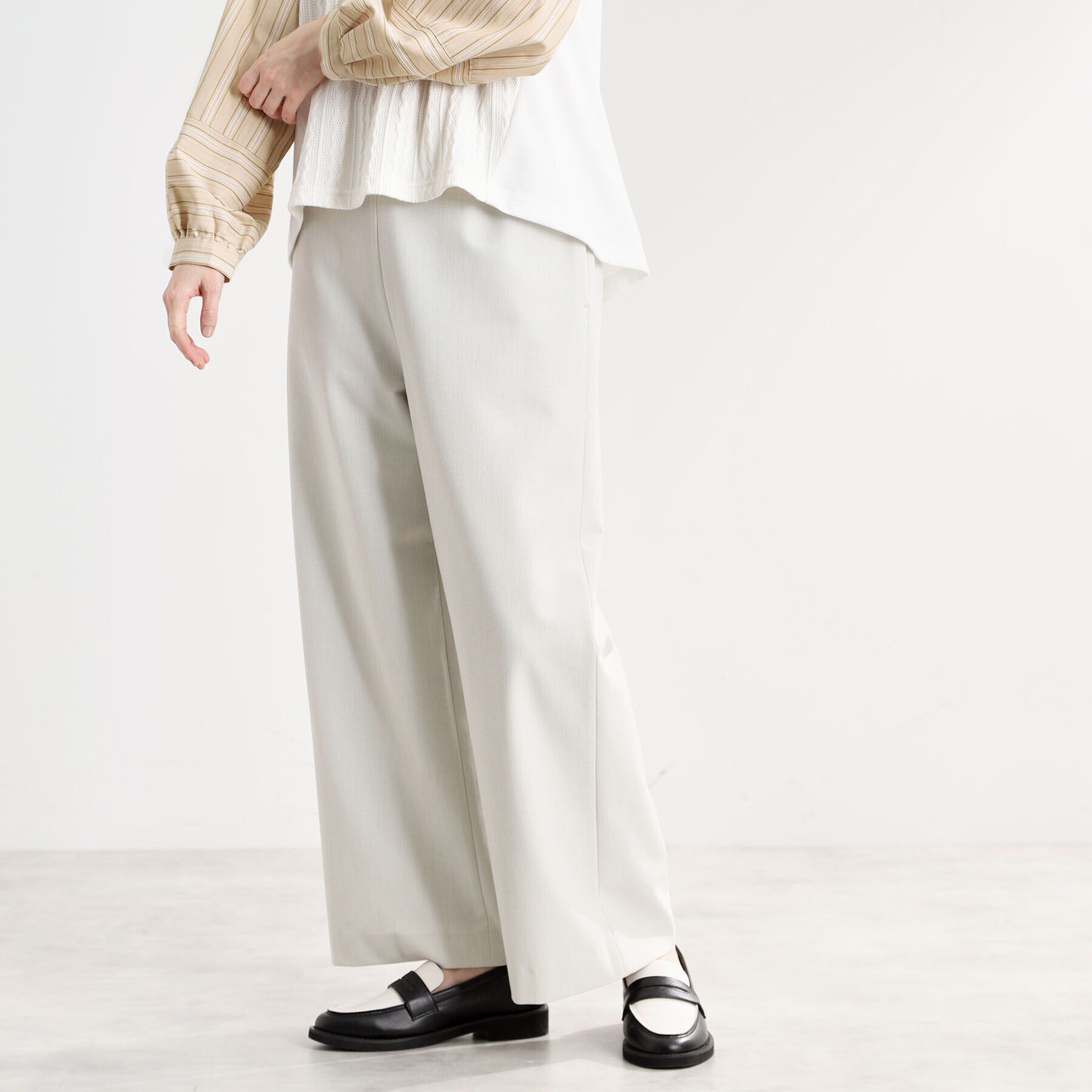 Reflect「【洗える】フルレングス丈ワイドストレートパンツ」|その他|