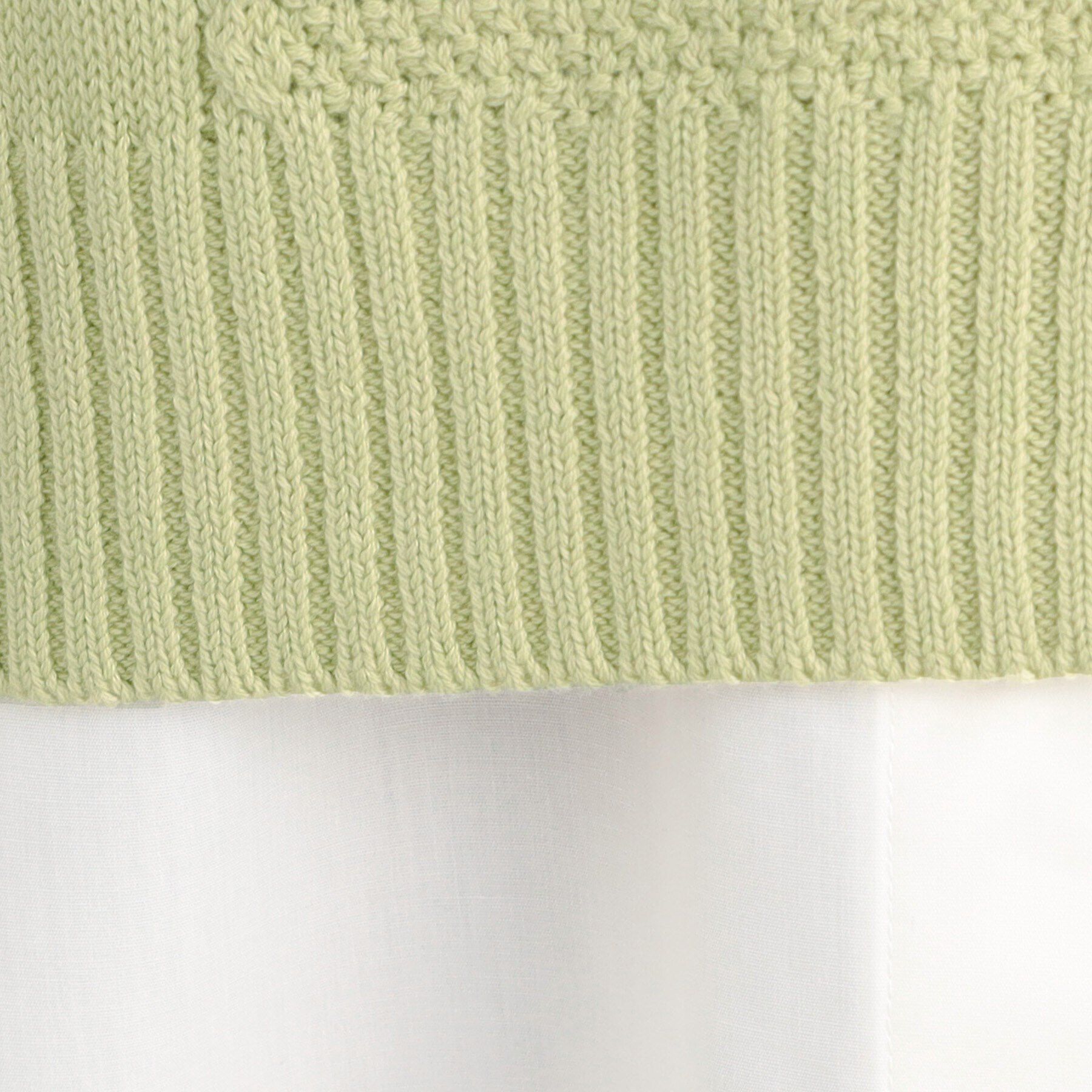 Reflect「【夏SALE／E‐QUALITY／手洗い可】ケーブル編みニットベスト＋シャツセット」|シャツ・ブラウス|