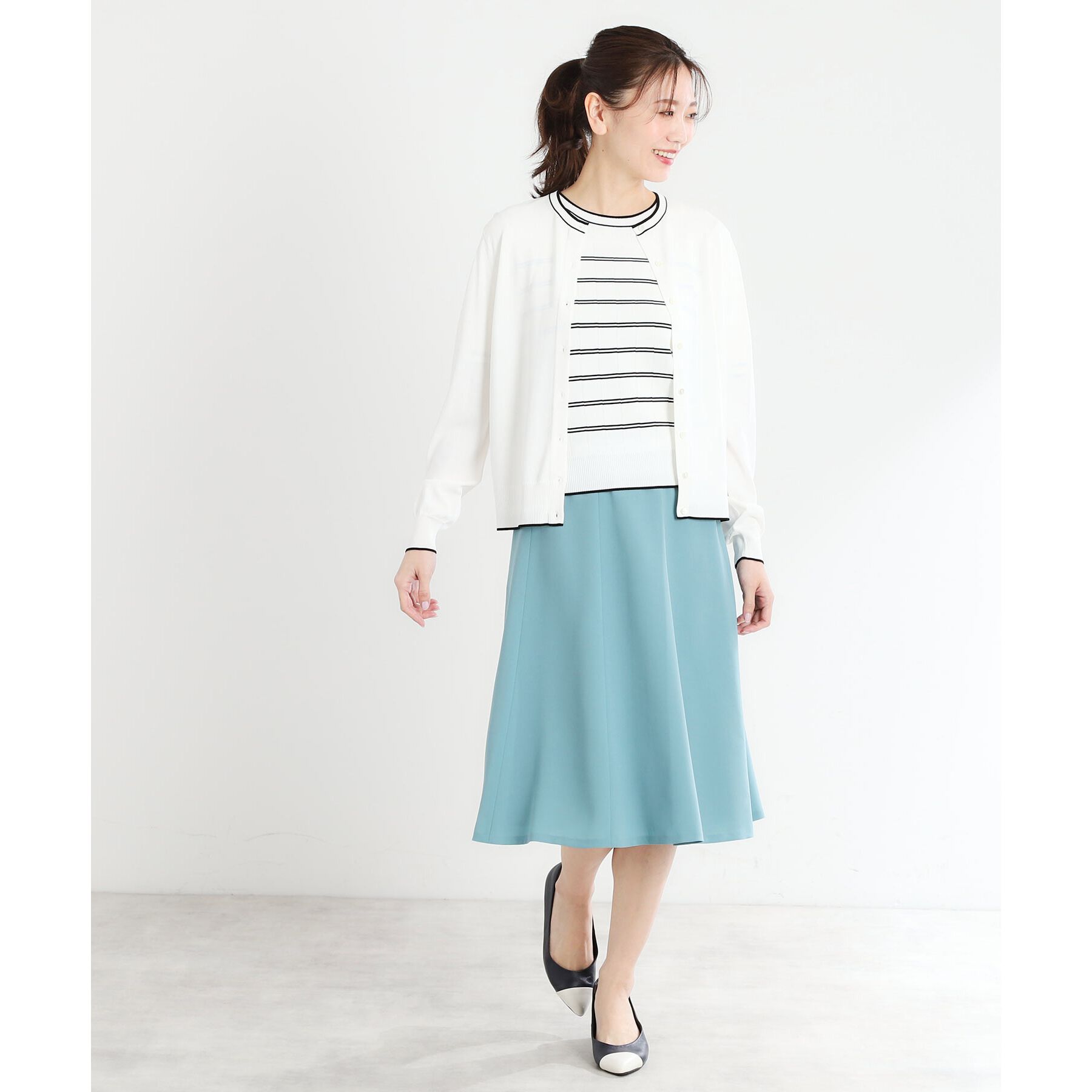 Reflect「【手洗い可／アンサンブル可】五分袖ニット」|ニット・セーター|