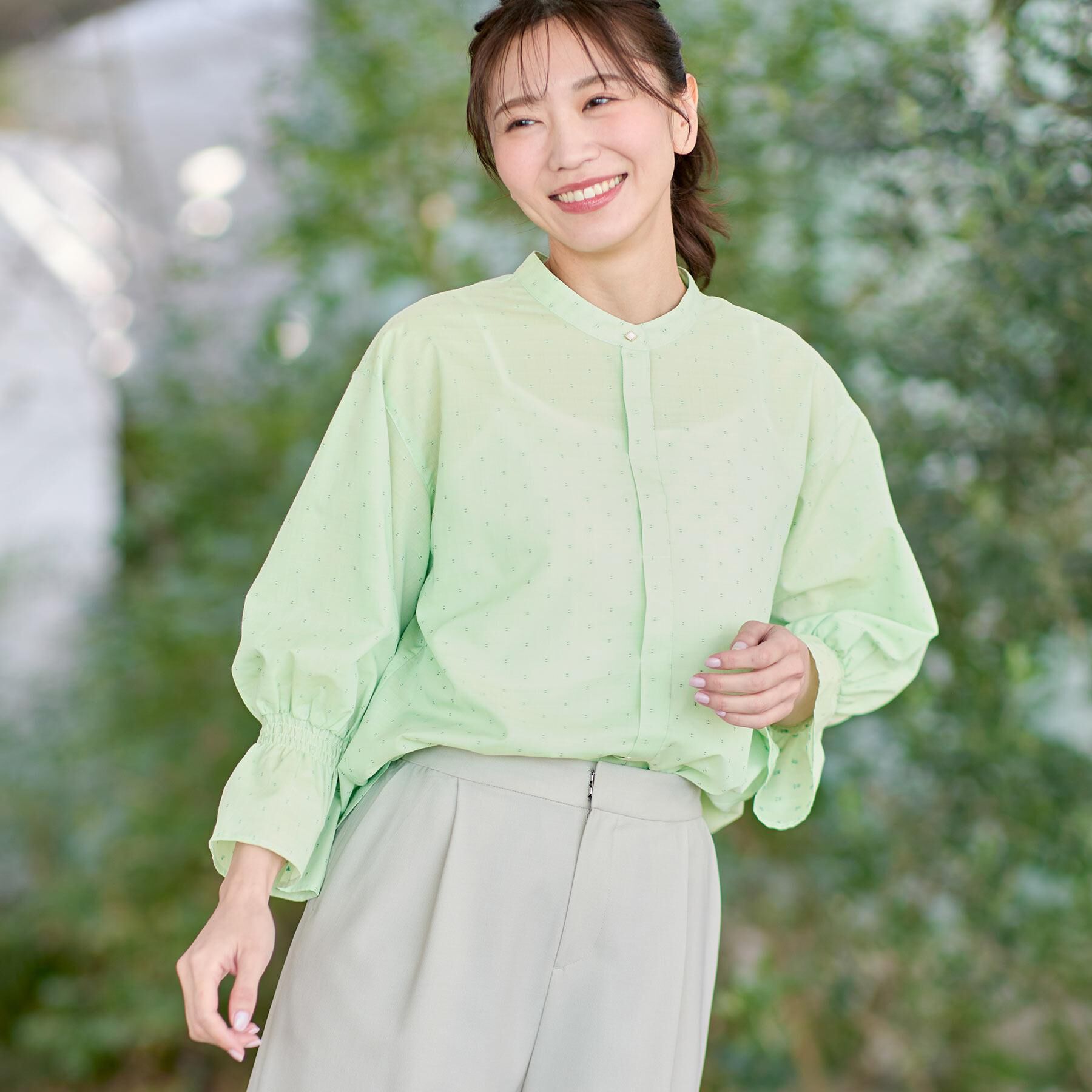 Reflect「【洗える】キャンディースリーブブラウス」|シャツ・ブラウス|