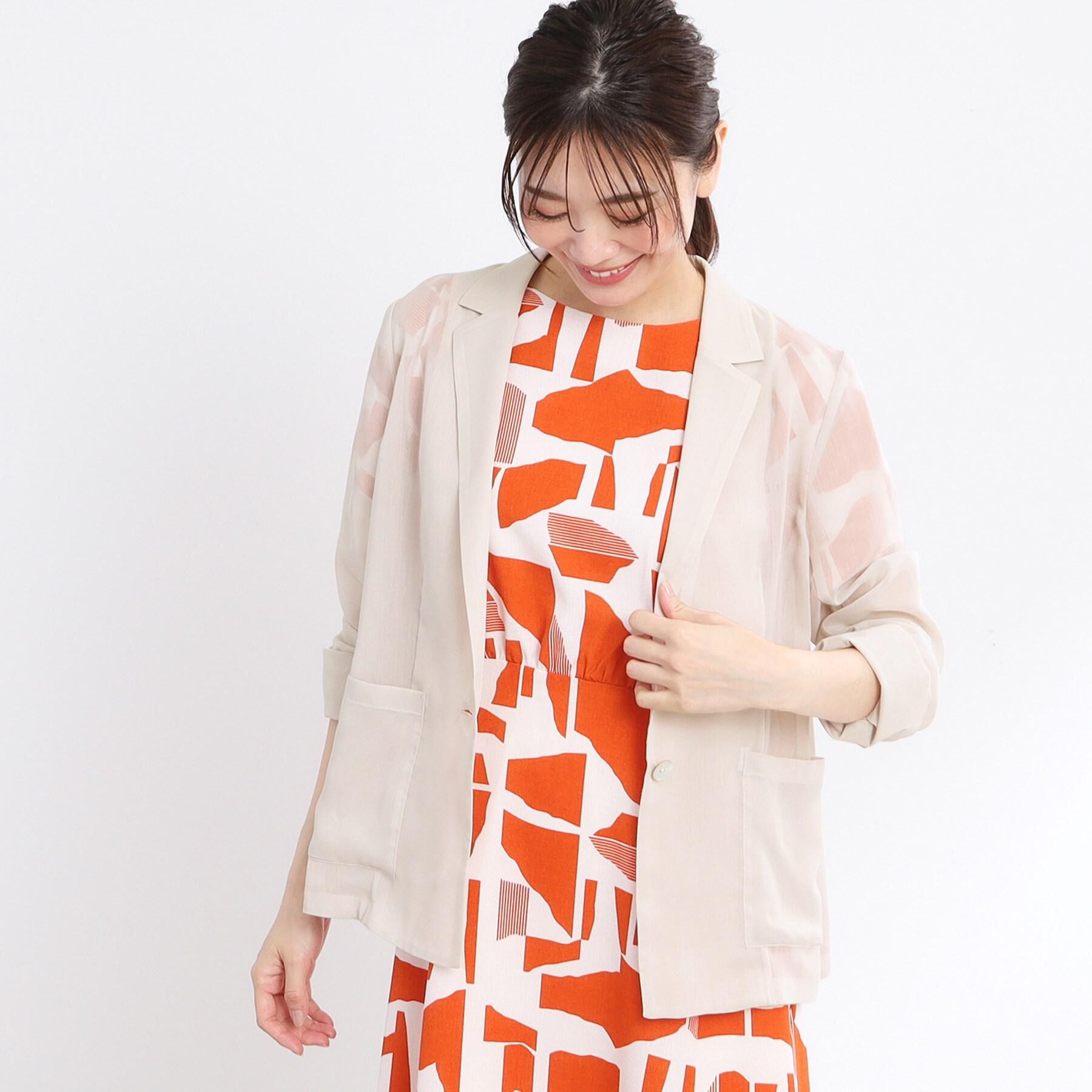 Reflect「【接触冷感／洗える】シアージャケット」|テーラードジャケット|ライトベージュ(05