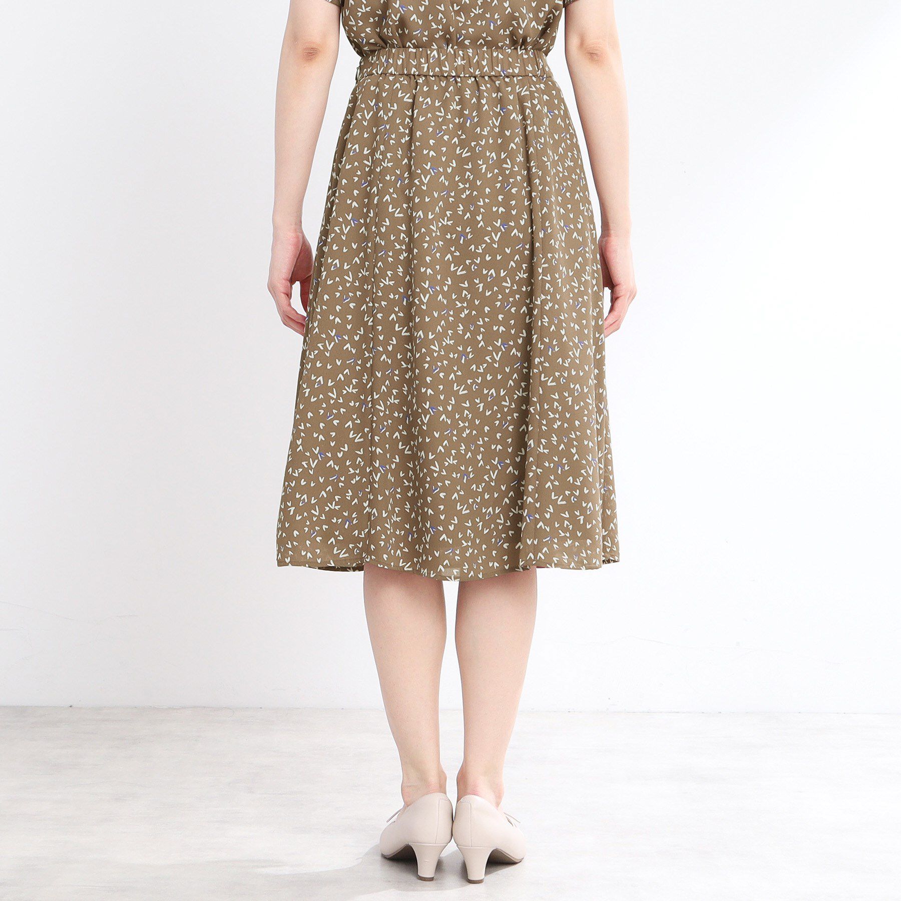 Reflect「【マシンウォッシュ可／セットアップ可】Aラインプリントスカート」|スカート|