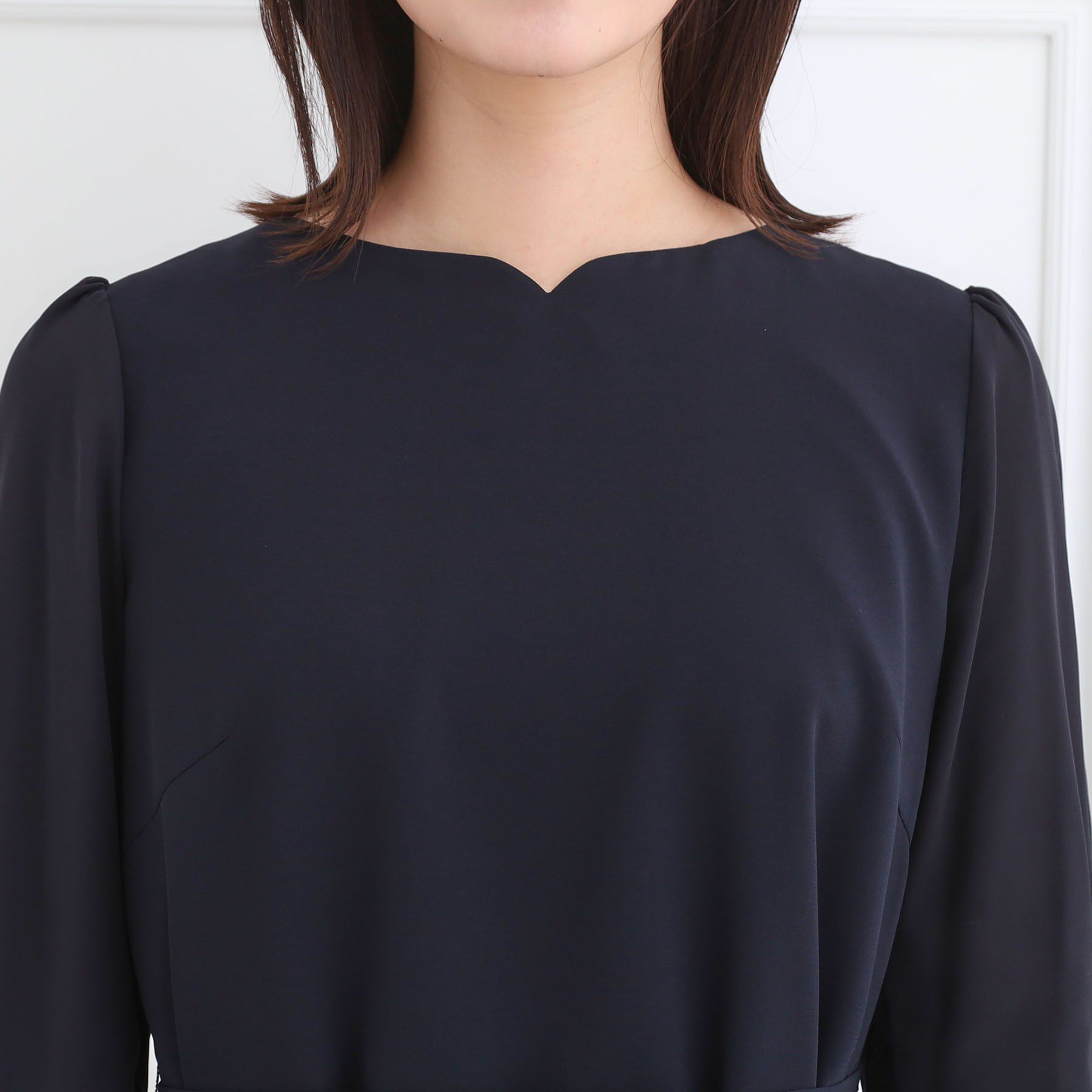 Reflect「【フォーマル／入卒／付属リボン付き】スリーブデザインジョーゼットワンピース」|ワンピース|