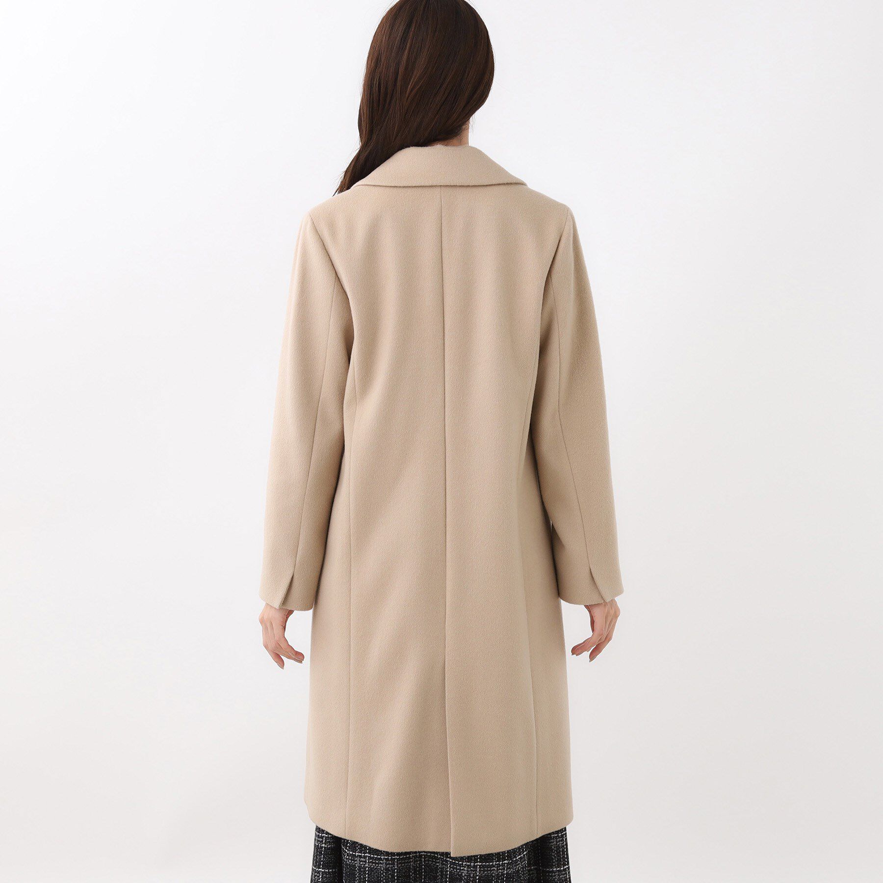 Reflect「【選べる6色】テーラードカラーロングウール混コート」|チェスターコート|