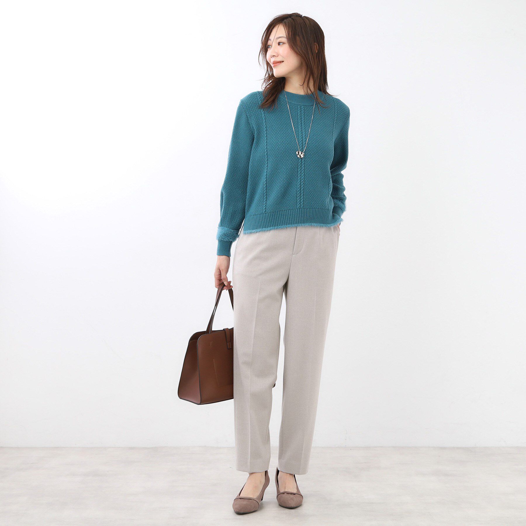 Reflect「【ほんのりラメ感◎】ケーブル柄ニット」|ニット・セーター|