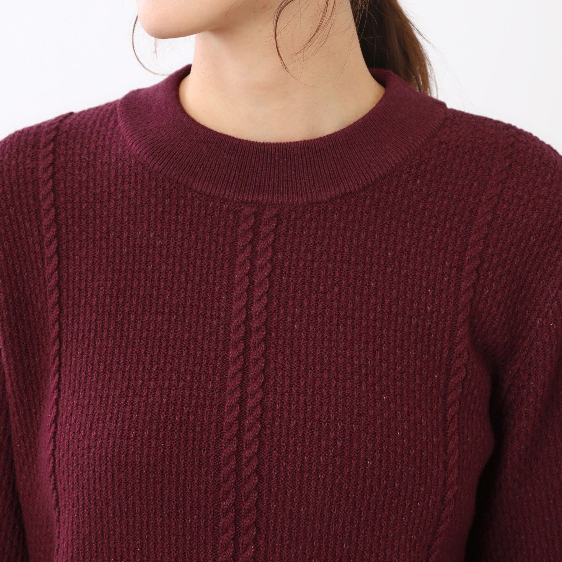 Reflect「【ほんのりラメ感◎】ケーブル柄ニット」|ニット・セーター|