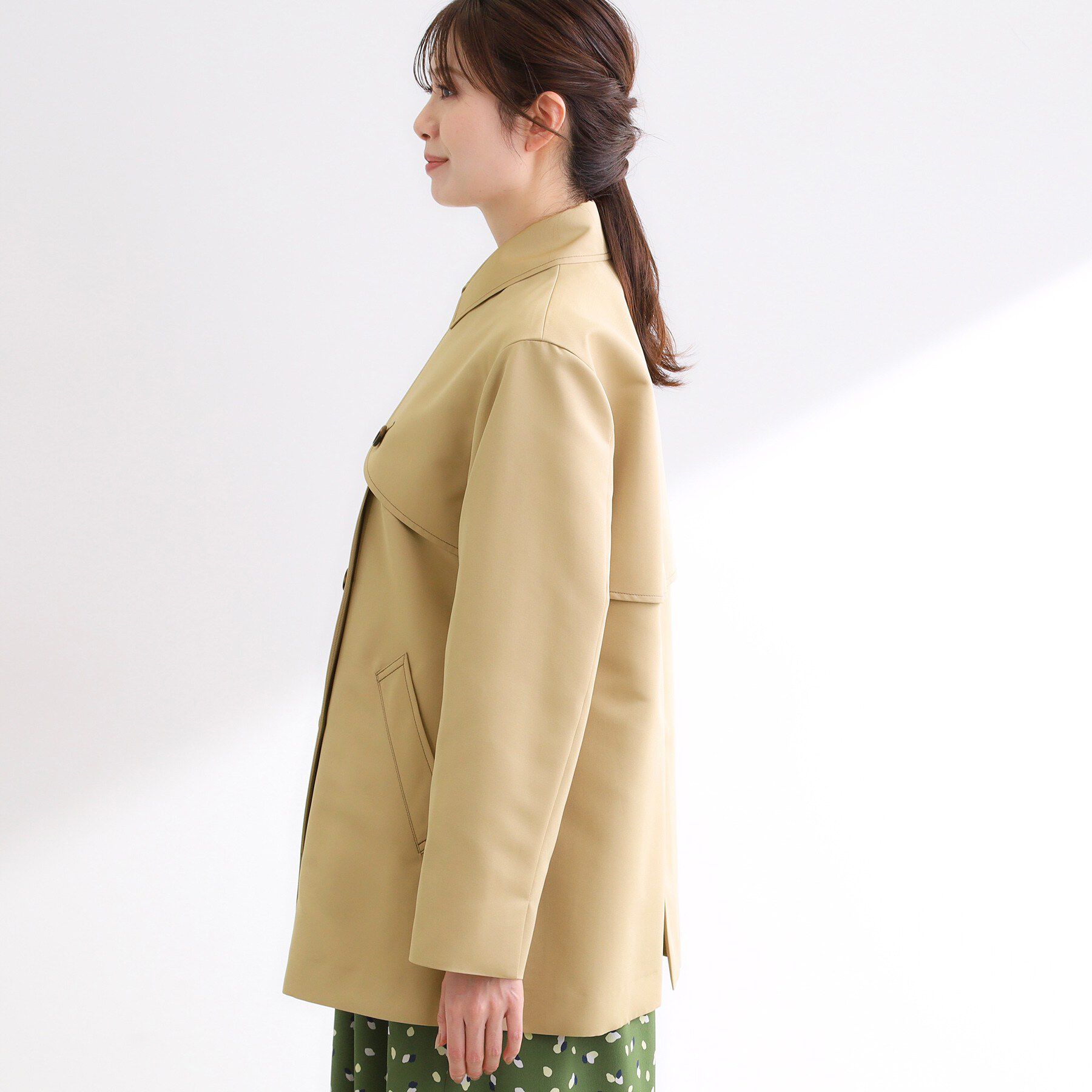 Reflect「【オン・オフ着回しやすい◎】ダブルブレストジャケット」|ステンカラーコート|