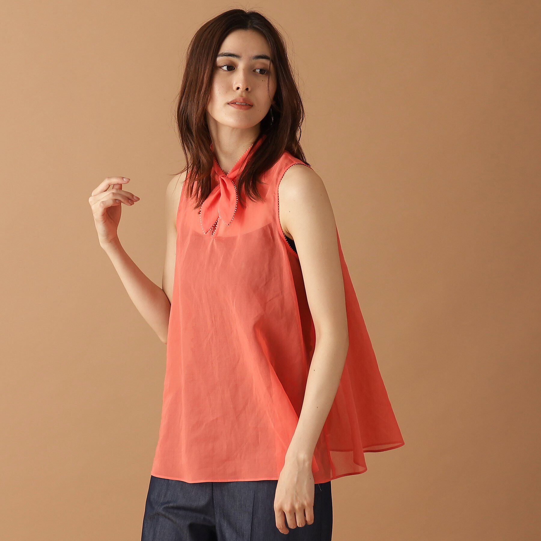 DRESSTERIOR「シアーリボンアーカイブブラウス」|シャツ・ブラウス|