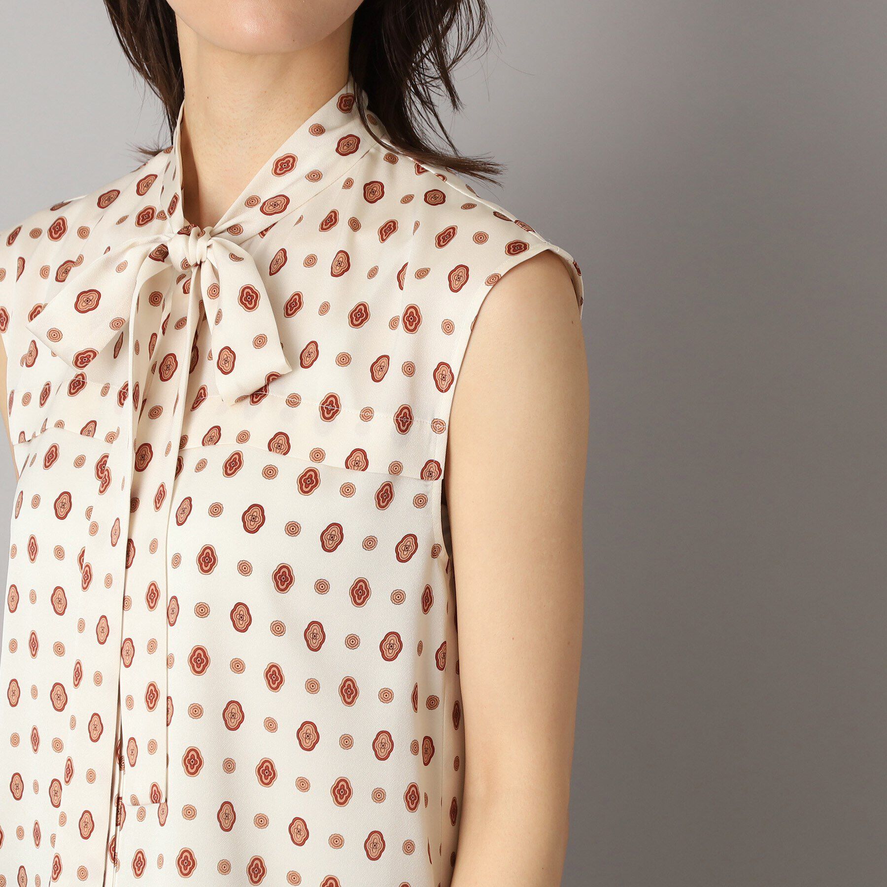 DRESSTERIOR「エスニックヴィンテージプリントボウタイブラウス」|シャツ・ブラウス|