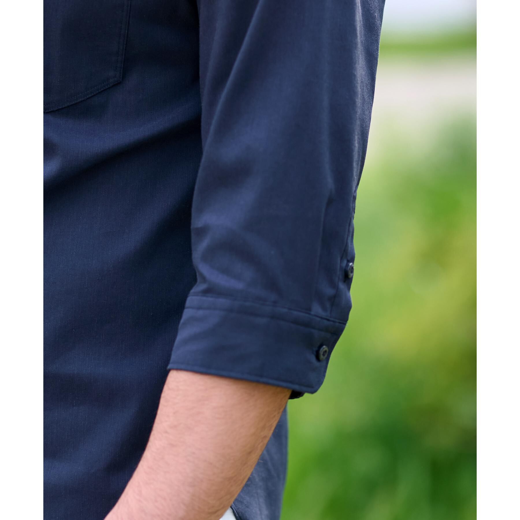 DRESSTERIOR「リネン混スリークオーターシャツ」|シャツ・ブラウス|